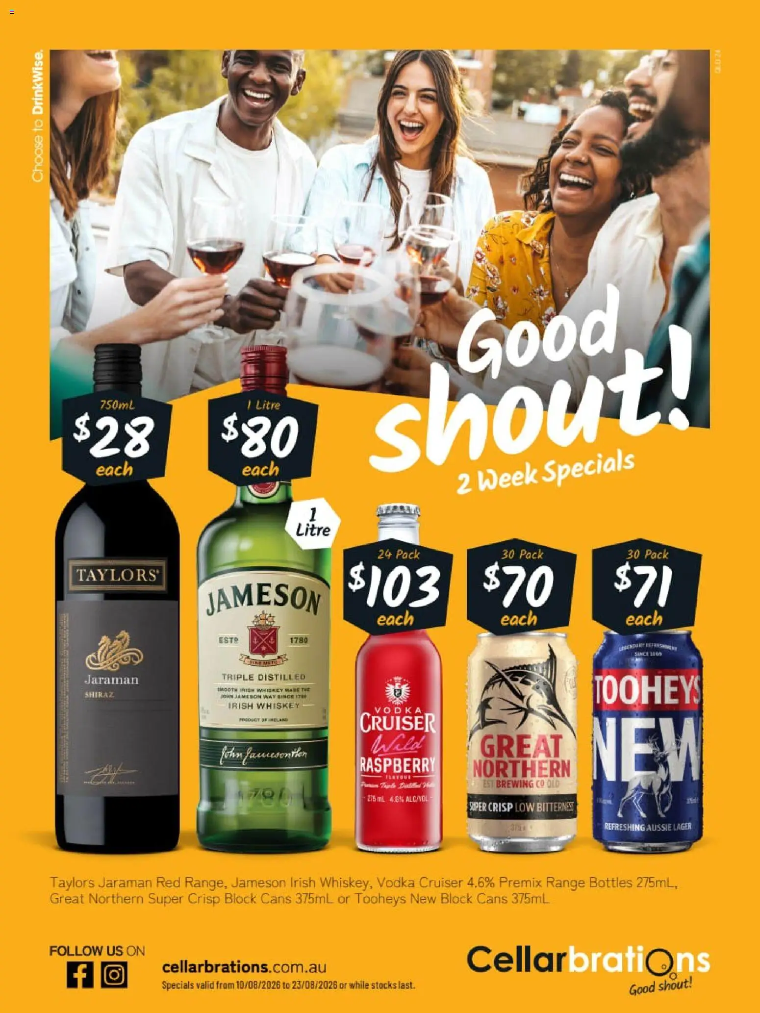 Cellarbrations catalogue - valid from 10/08/2026 | Page: 1 | Products: Vodka, Whiskey, Irish whiskey, Jameson