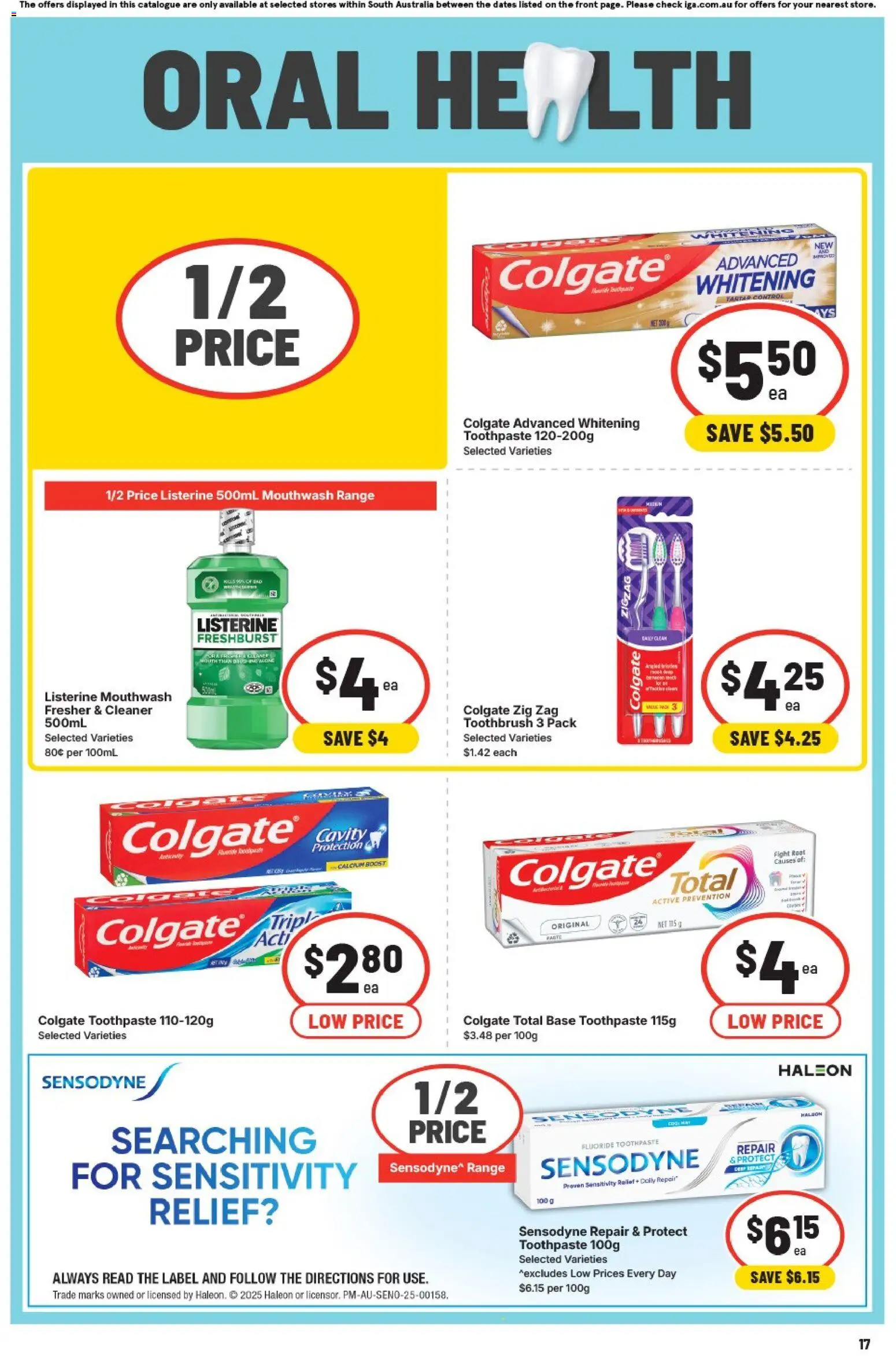 IGA catalogue - valid from 22/07/2026 | Page: 13 | Products: Cleaner, Toothpaste, Mouthwash, Toothbrush