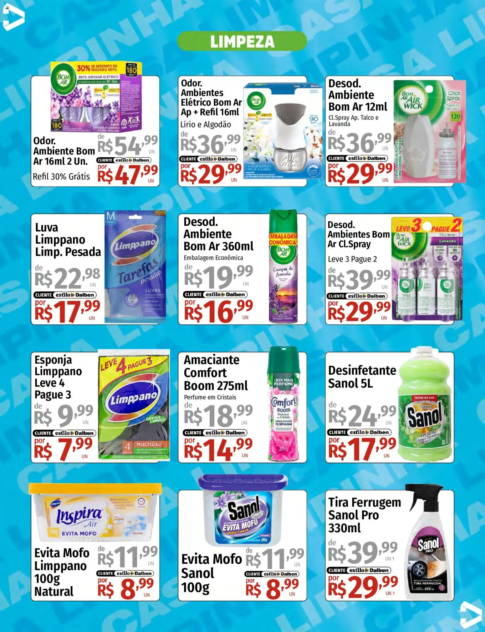 Supermercado Dalben Folheto - válido de 07/09/2026 | Página: 3 | Produtos: Talco, Perfume, Algodão, Desinfetante