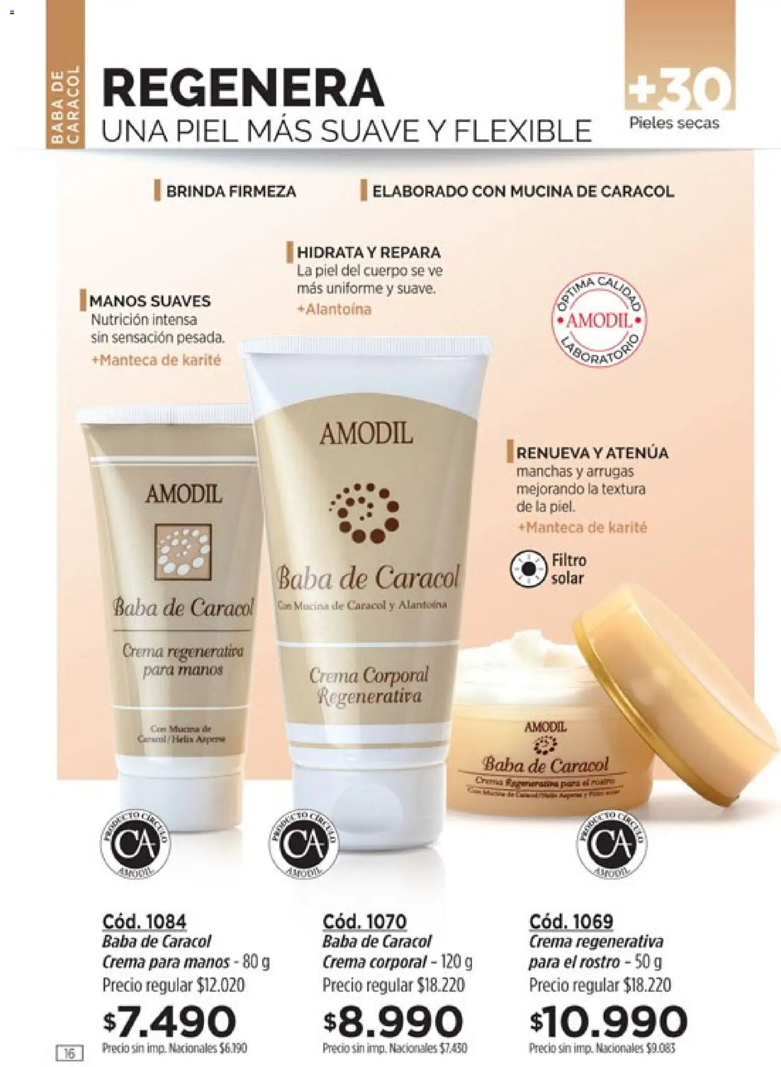 Catálogo Amodil Campaña 15 │ válido desde el 26/08/2026 | Página: 16 | Productos: Manteca de karité, Crema para manos, Manteca, Crema