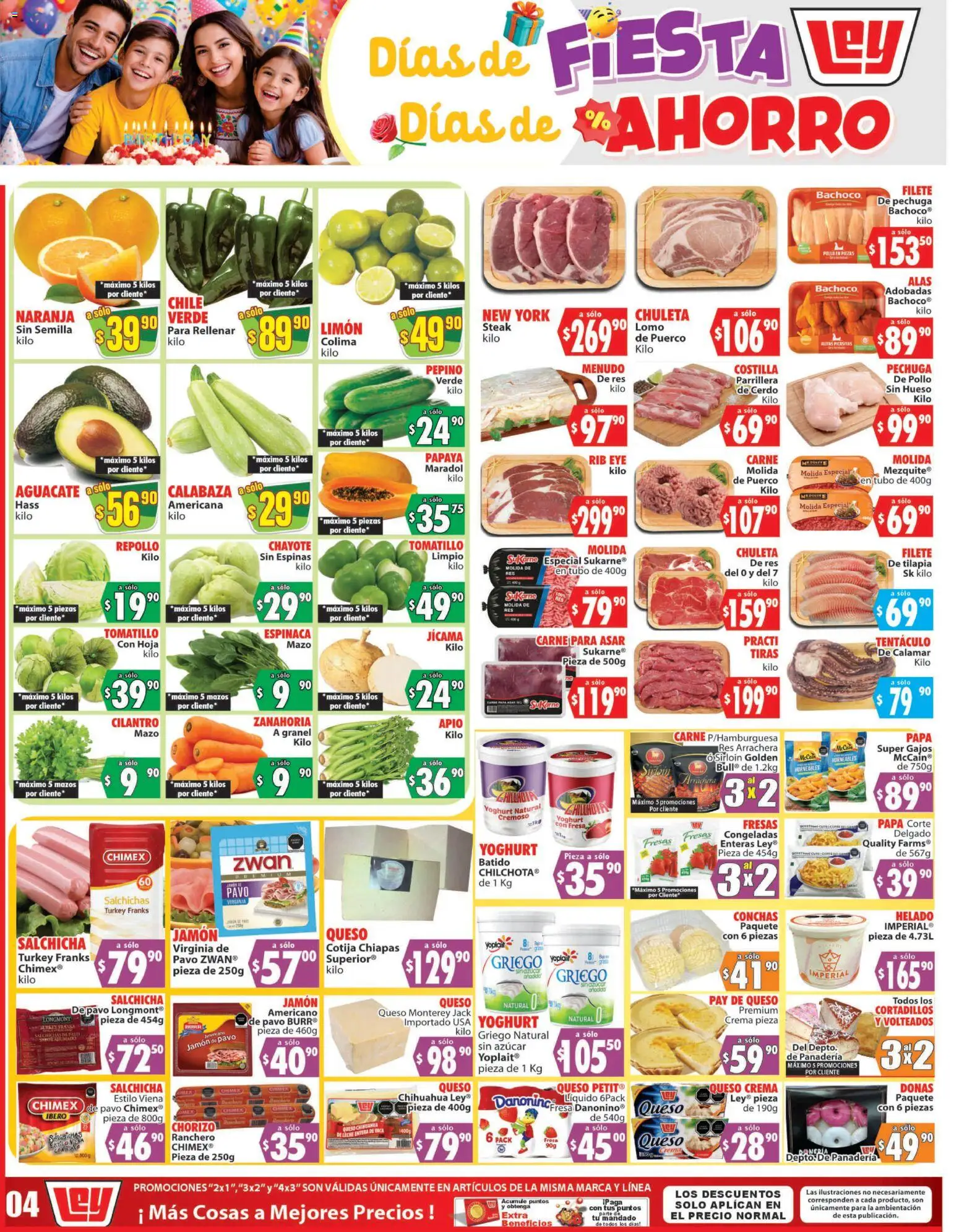 Nuevas ofertas de Casa Ley válidas en toda la República Mexicana desde el 02.05.2026. ¡Encuentra las mejores ofertas en Casa Ley folleto Autoservicio La Paz, BCS! | Página: 1 | Productos: Azúcar, Queso crema, Crema, Cerdo