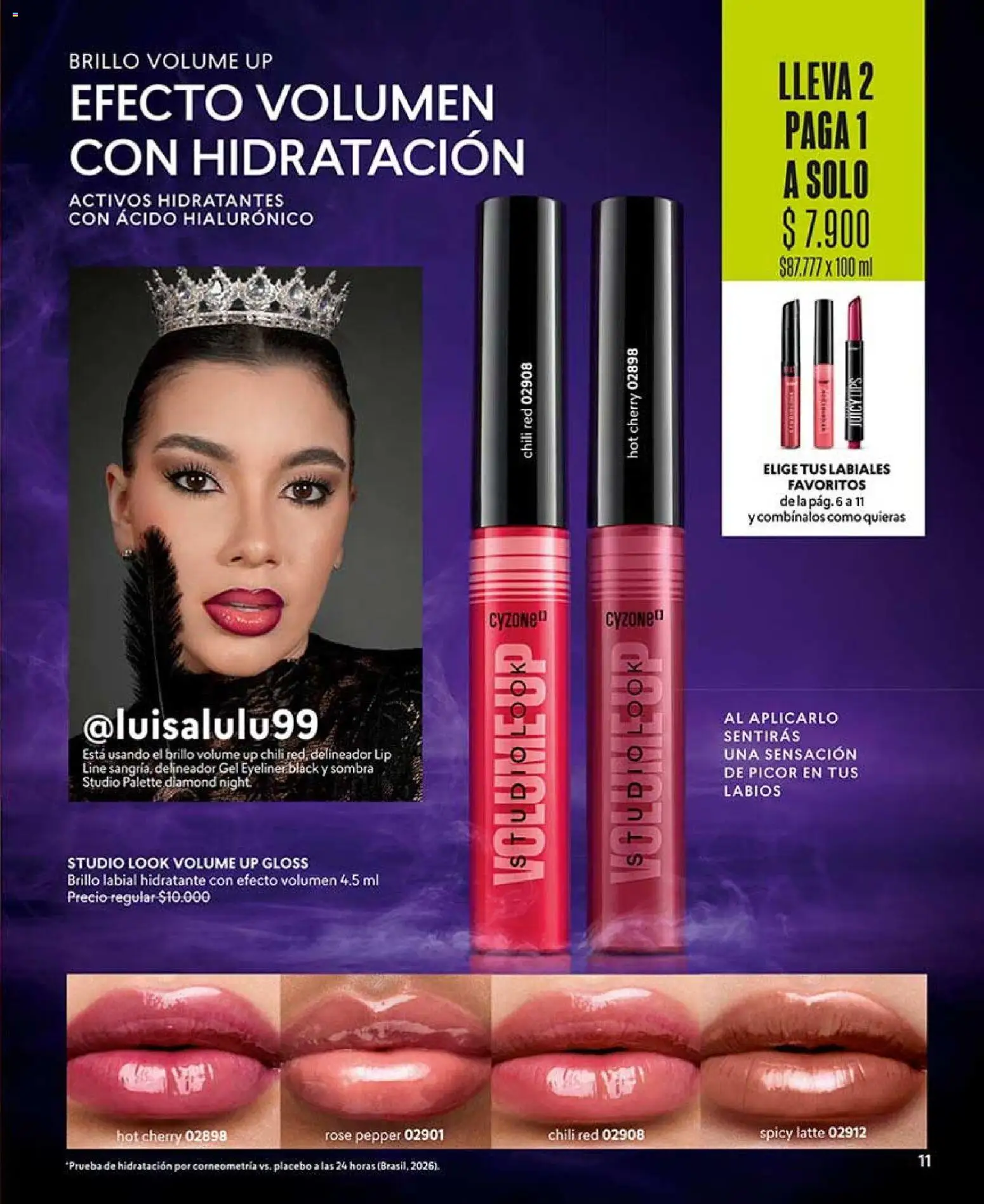 Catálogo CyZone Campaña 15 │ válido desde el 06.09.2026 | Página: 11 | Productos: Brillo, Sombra, Delineador, Labial