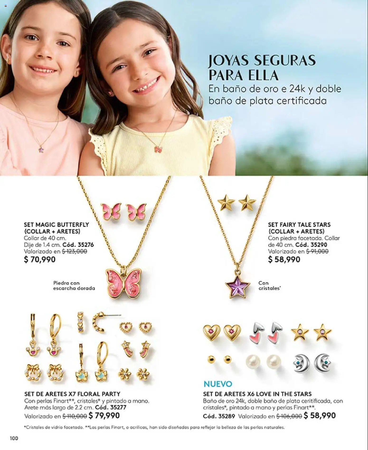 Ésika revista - valida desde el 13.03.2026 | Página: 100 | Productos: Aretes, Baño, Collar, Dije