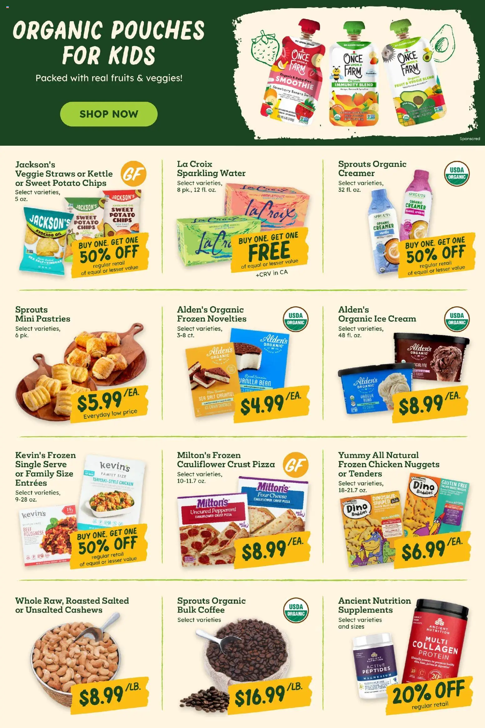 Sprouts Weekly Ad - valid from 27.05.2026 | Page: 4 | Products: Oil, Ice cream, Water, 2人掛けソファ