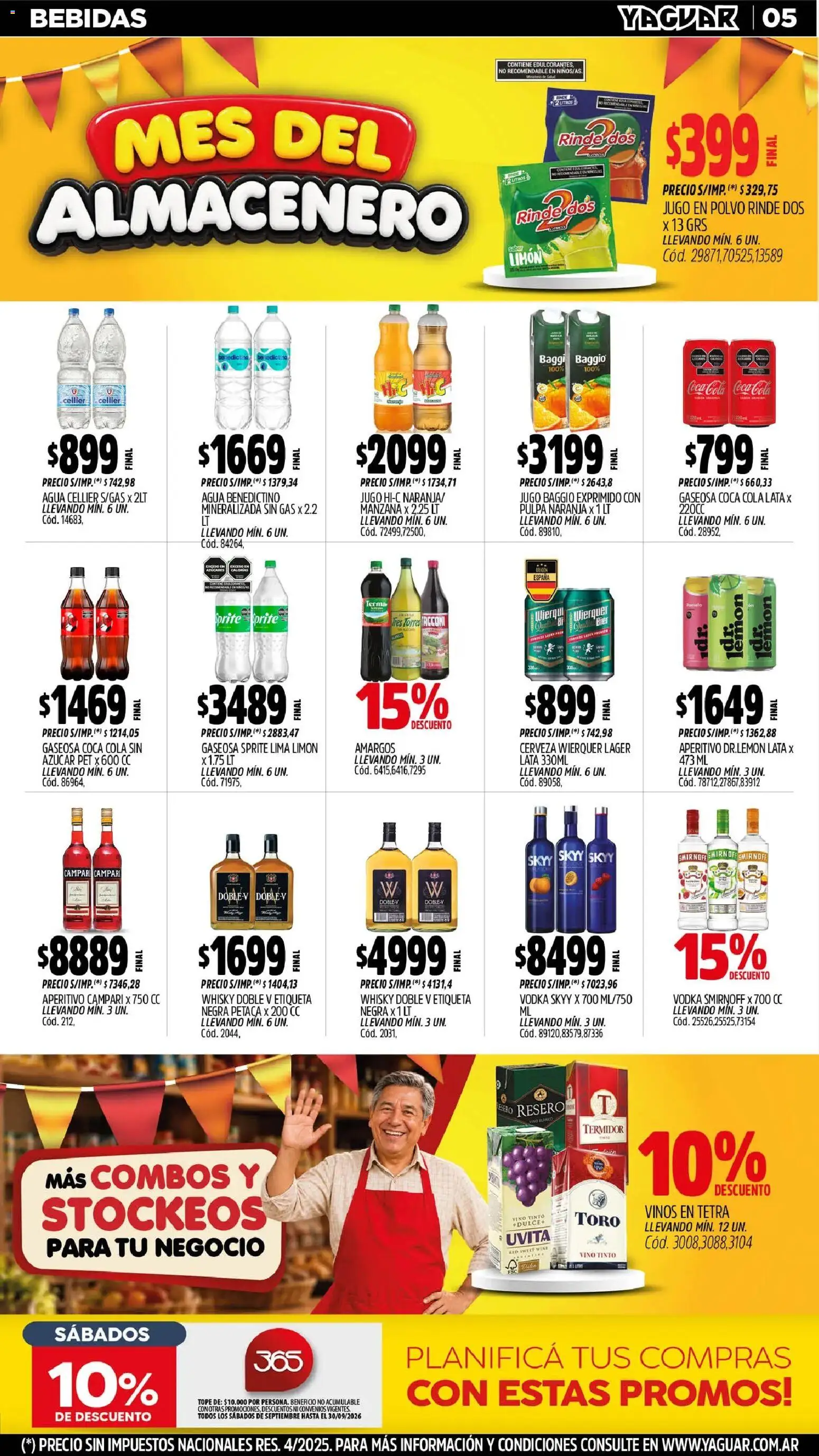 Yaguar - Oferta Semanal Parque Chacabuco │ válido desde el 31/08/2026 | Página: 5 | Productos: Whisky, Azucar, Gaseosa, Dulce