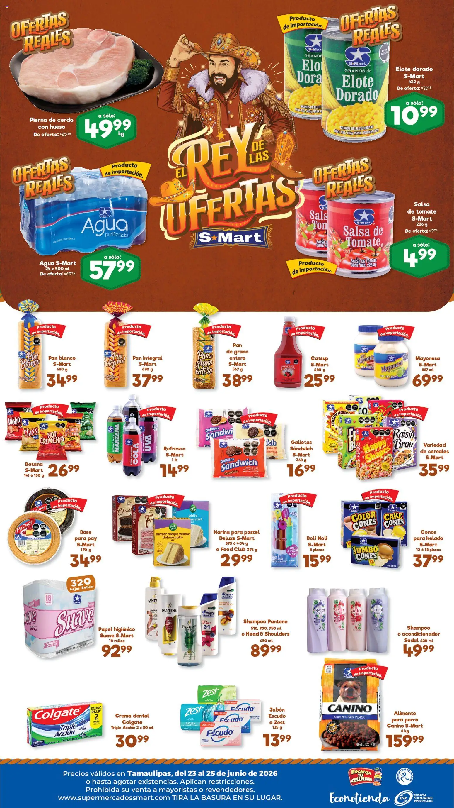 Nuevas ofertas de S-Mart válidas en toda la República Mexicana desde el 23/06/2026. ¡Encuentra las mejores ofertas en S-Mart folleto Matamoros! | Página: 2 | Productos: Manzana, Cereales, Helado, Papel higiénico