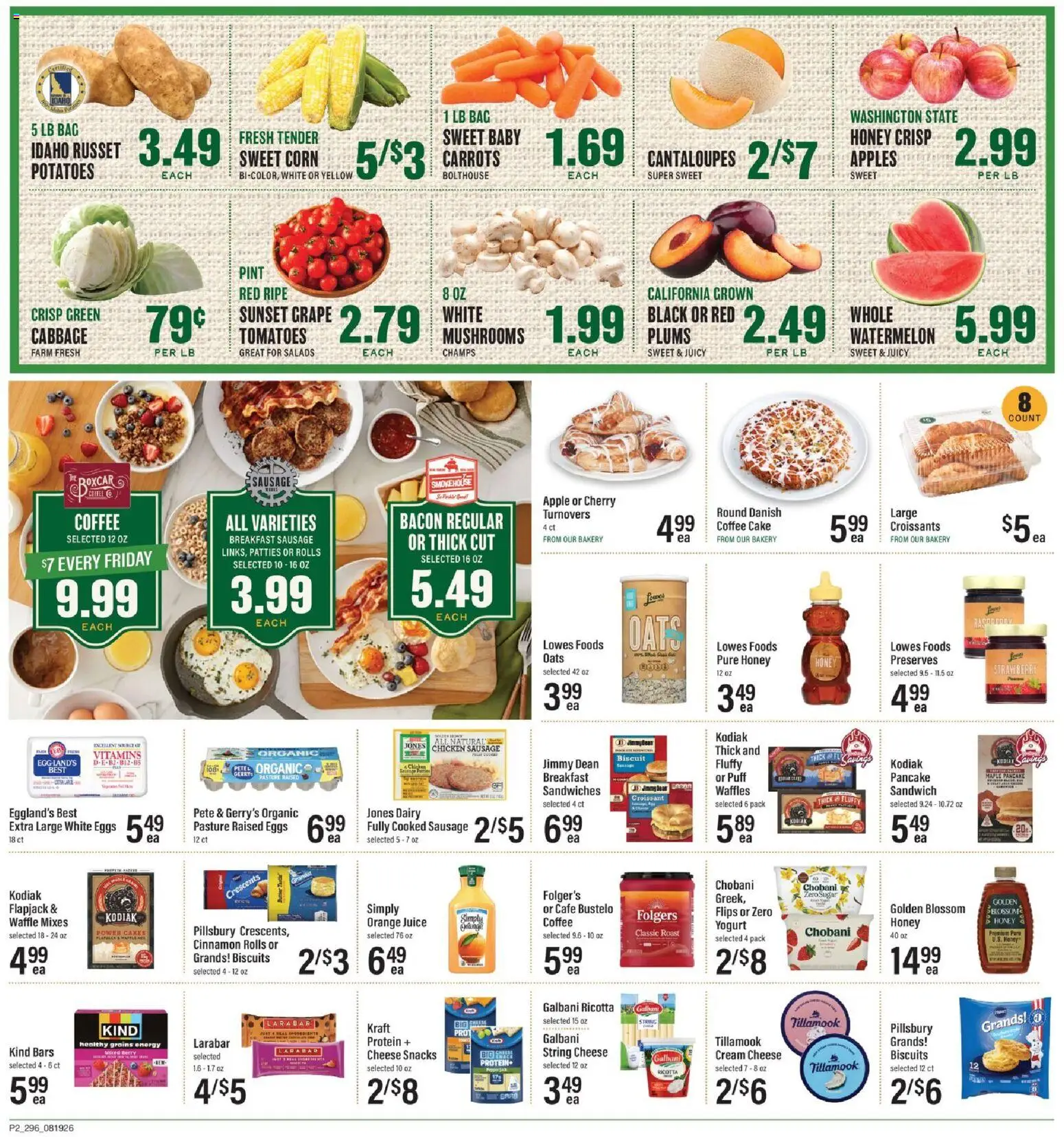 Lowes Foods Grand Opening - valid from 08/19/2026 | Page: 3 | Products: Grains, Juice, Watermelon, Ricotta
