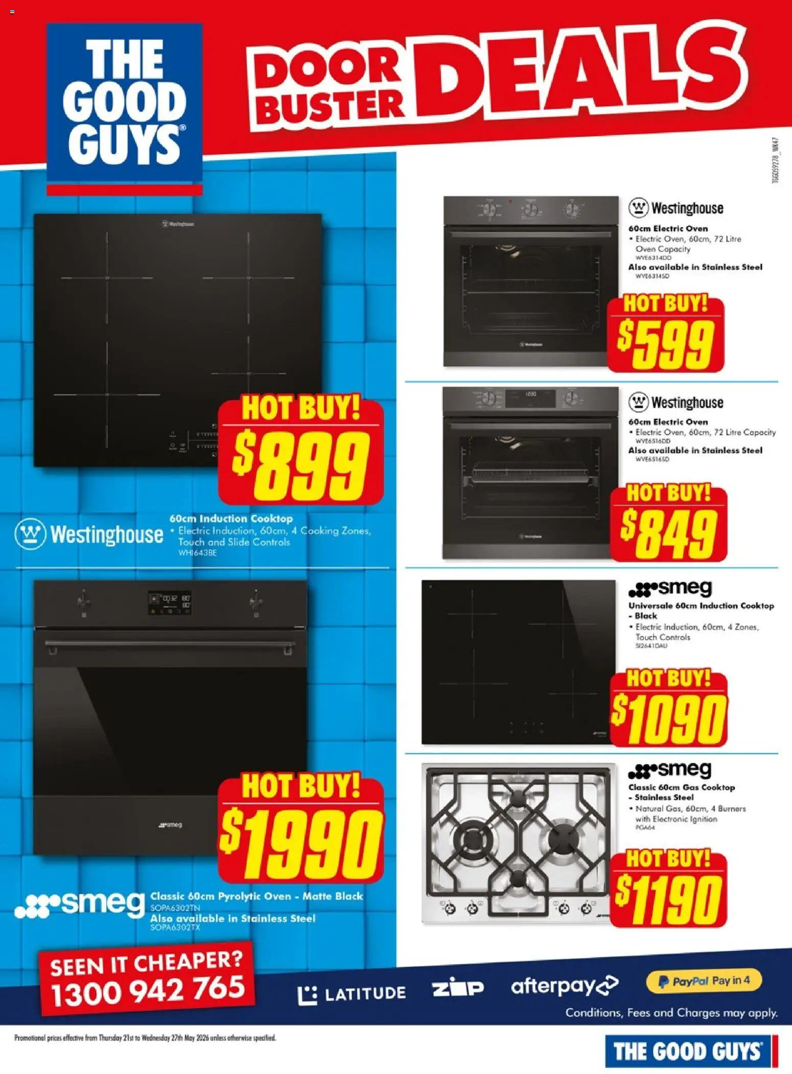 The Good Guys catalogue - valid from 20.05.2026 | Page: 12 | Products: Door, Oven, Cooktop