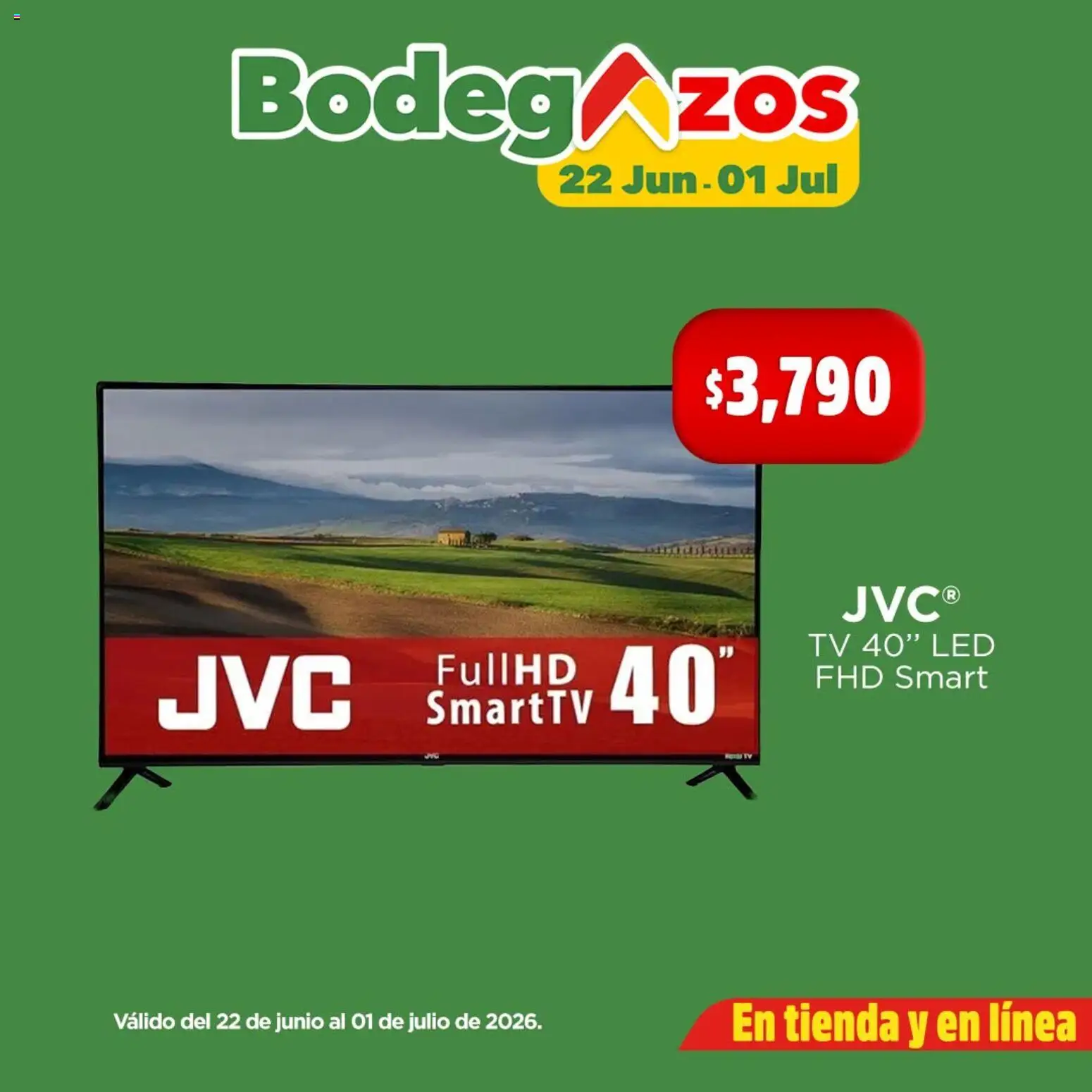 Nuevas ofertas de Bodega Aurrerá válidas en toda la República Mexicana desde el 22/06/2026. ¡Encuentra las mejores ofertas en Bodega Aurrerá folleto Pantalla nueva para los partidos! | Página: 3