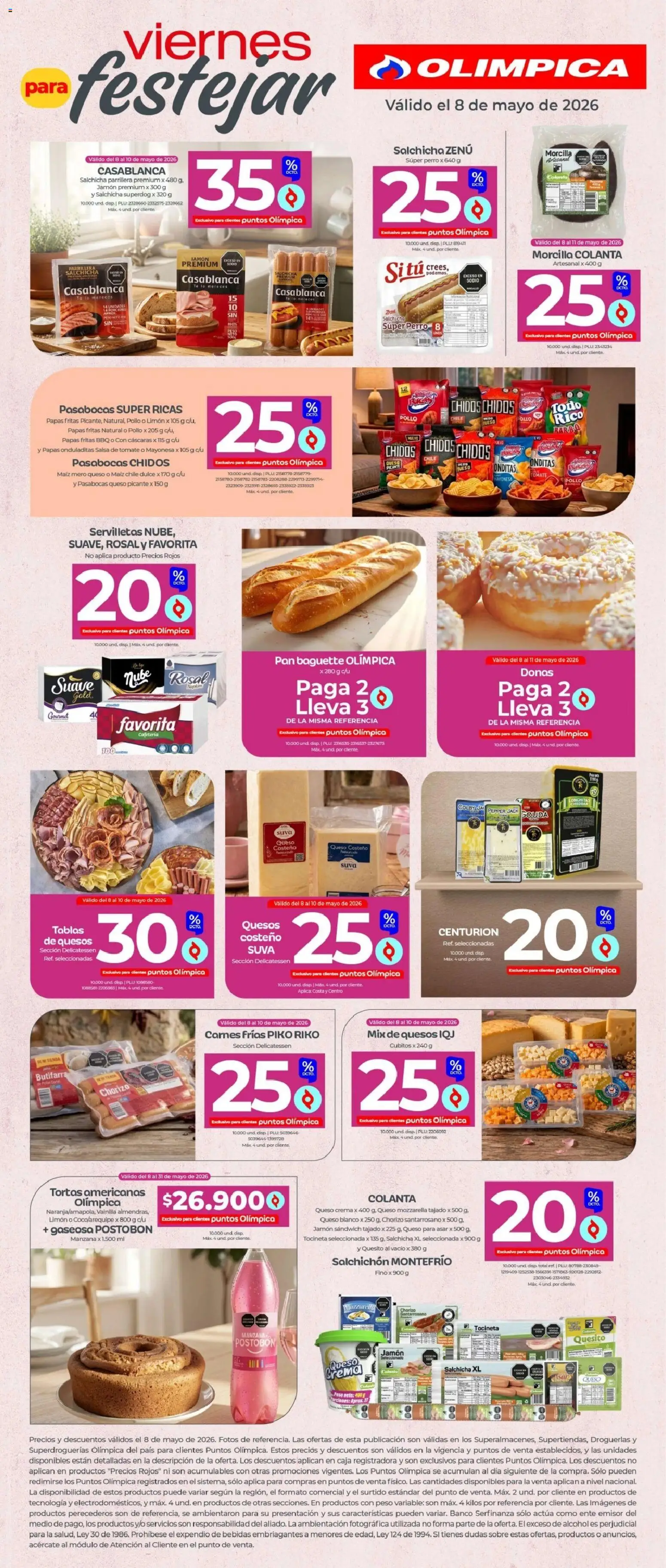 Olímpica revista - valida desde el 08.05.2026 | Página: 2 | Productos: Pollo, Plátano, Queso, Tintura