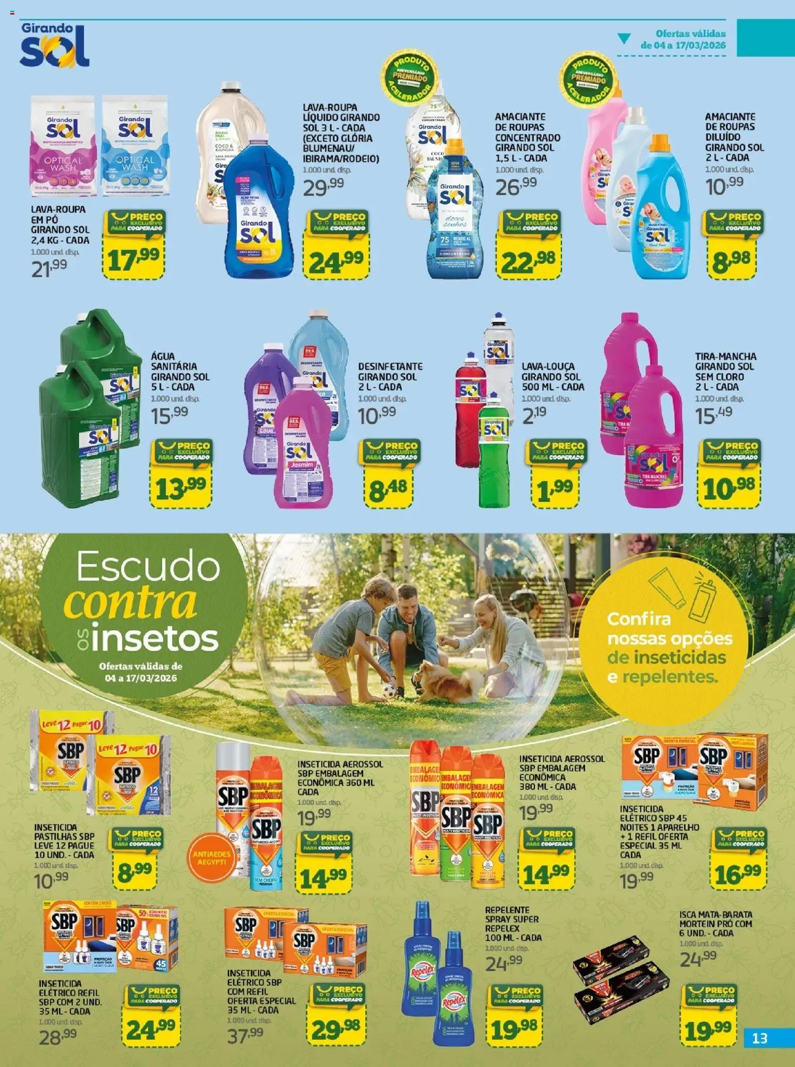 Cooper Folheto - válido de 04.03.2026 | Página: 13 | Produtos: Coco, Cloro, Repelente, Amaciante