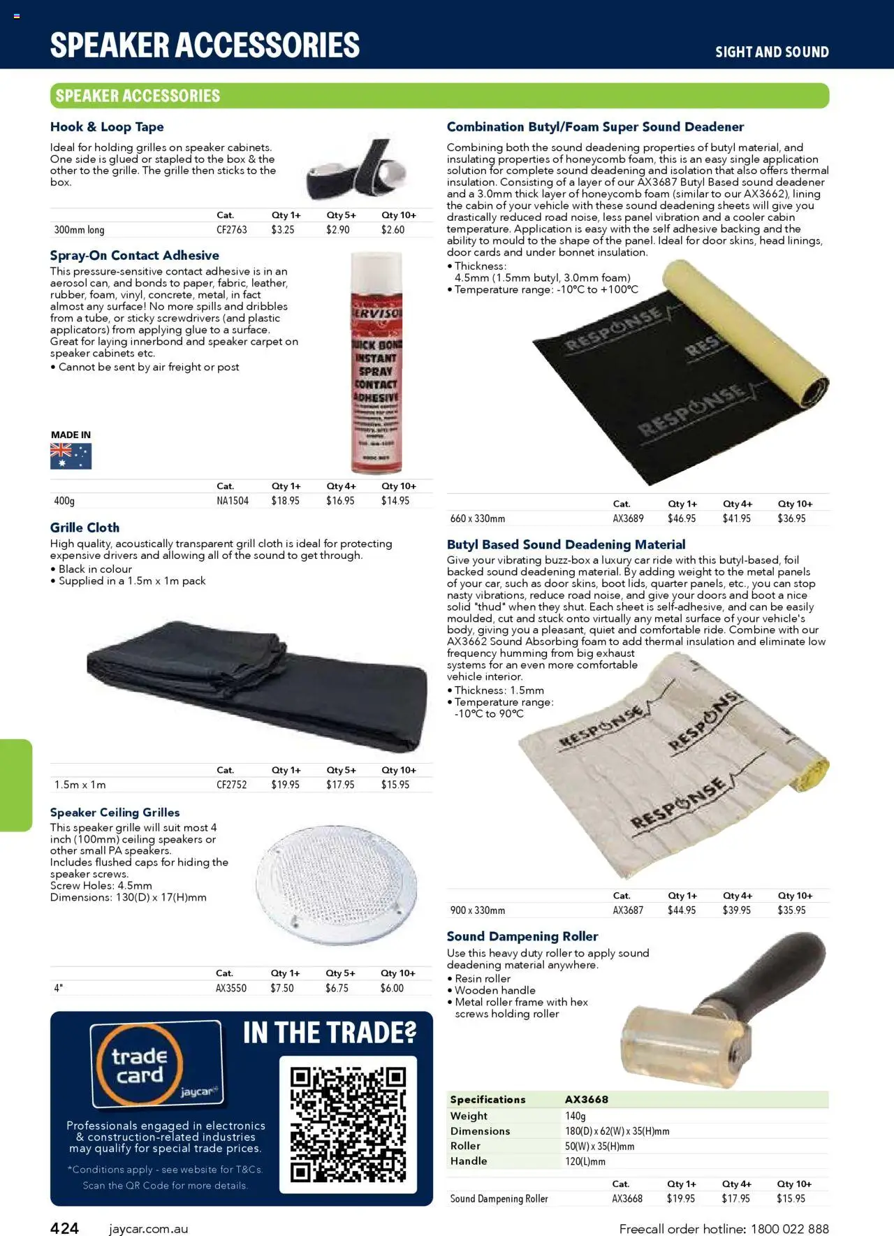 Jaycar catalogue - valid from 09/07/2025 | Page: 424 | Products: Cloth, Door, Glue, Weight