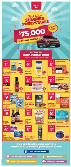 Preview of Co-op Food weekly flyer / circulaire from shop Co-op Food valid from Jul 9, 2026 | Page: 15 | Products: Tea, Powder, Sponge, Butter