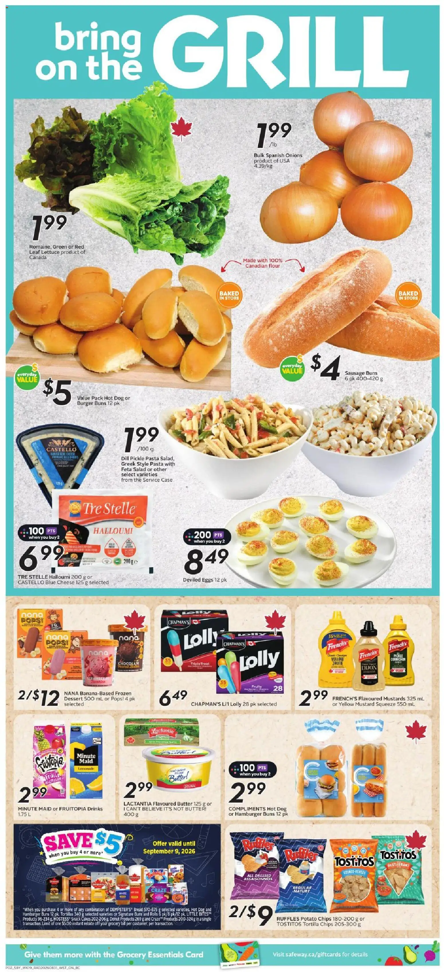 Safeway flyer valid from Sep 3, 2026 | Page: 5 | Products: Grill, Sausage, Eggs, Chocolate