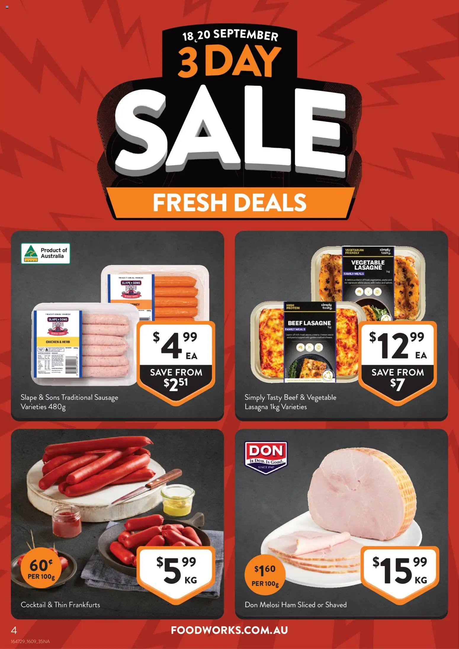 Foodworks catalogue - valid from 16/09/2026 | Page: 4 | Products: Protein, Ham, Chicken, Cocktail