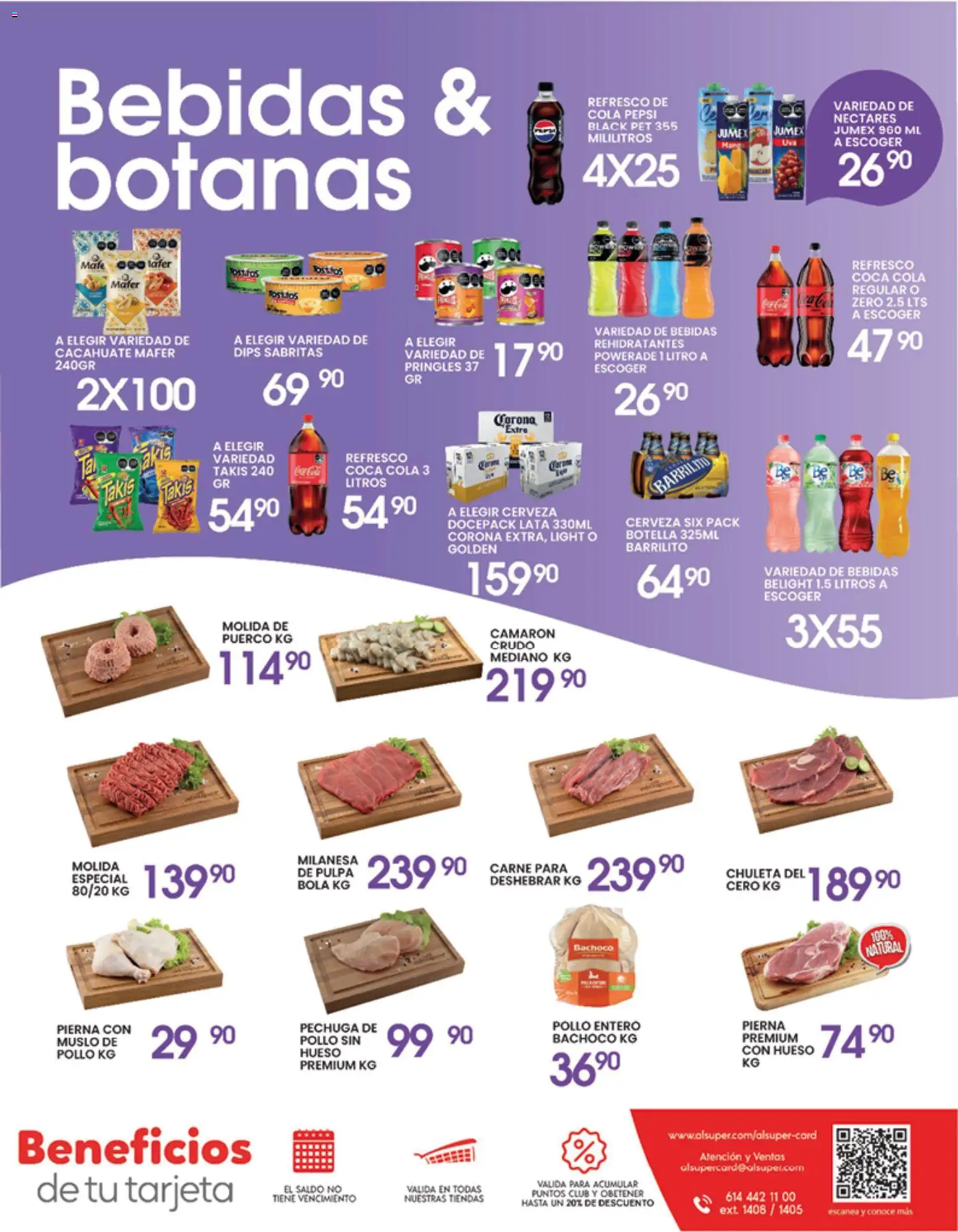 Nuevas ofertas de Alsuper válidas en toda la República Mexicana desde el 12.05.2026. ¡Encuentra las mejores ofertas en Alsuper folleto Laguna! | Página: 7 | Productos: Milanesa, Cacahuate, Mango, Botella