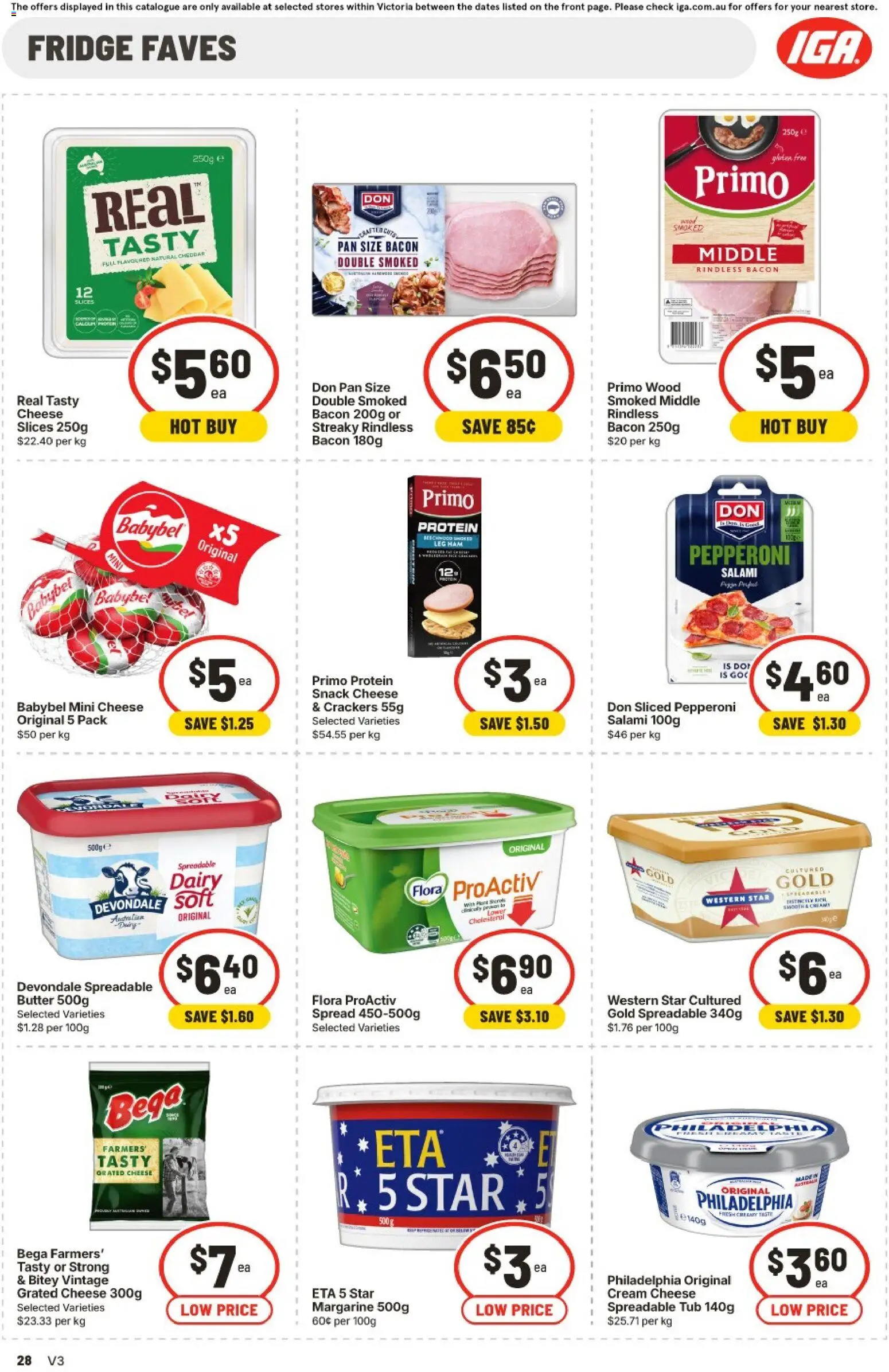 IGA catalogue - valid from 22/07/2026 | Page: 26 | Products: Bacon, Cream, Wood, Fridge