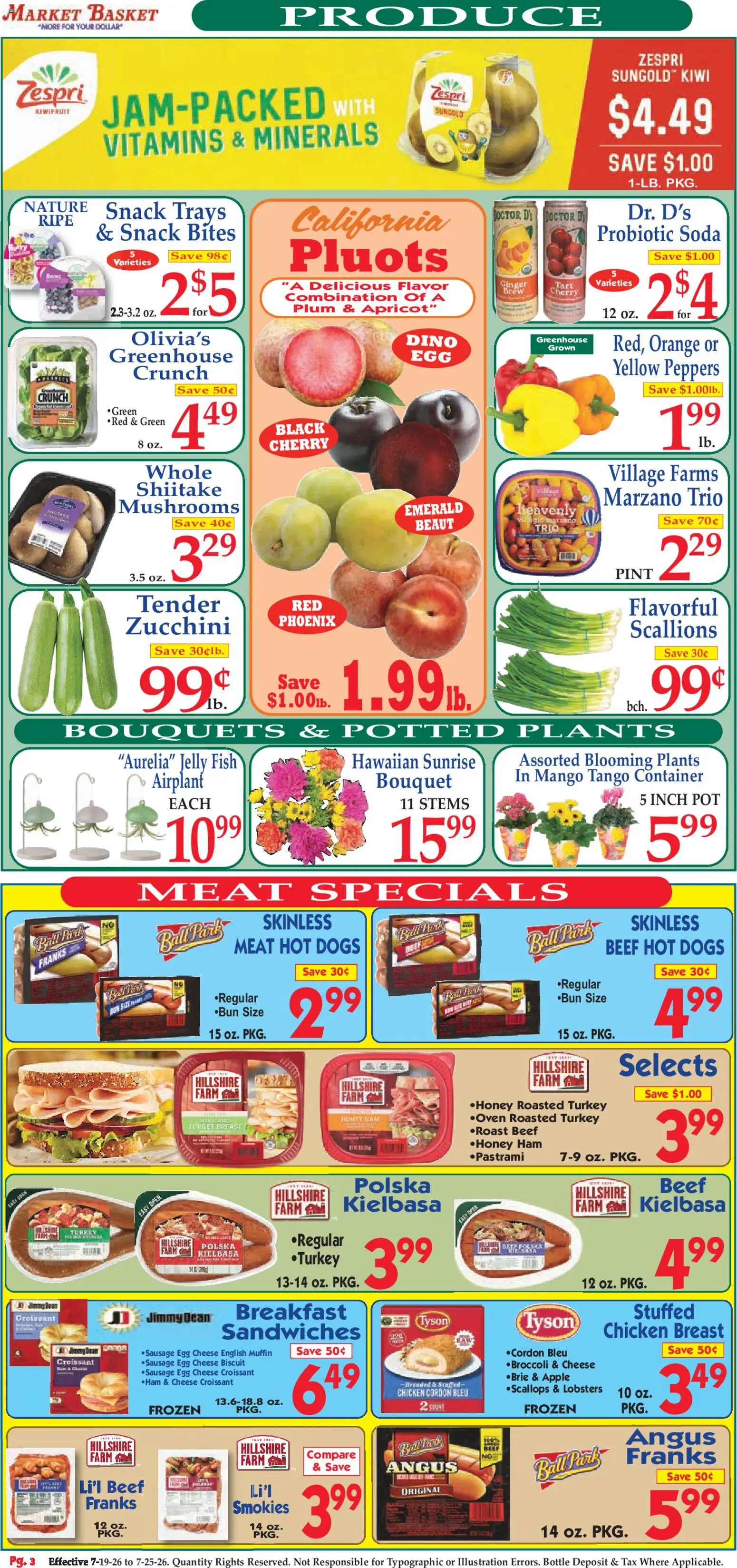 Market Basket Ad - valid from 07/19/2026 | Page: 2 | Products: Plum, Mushrooms, Zucchini, Cheese