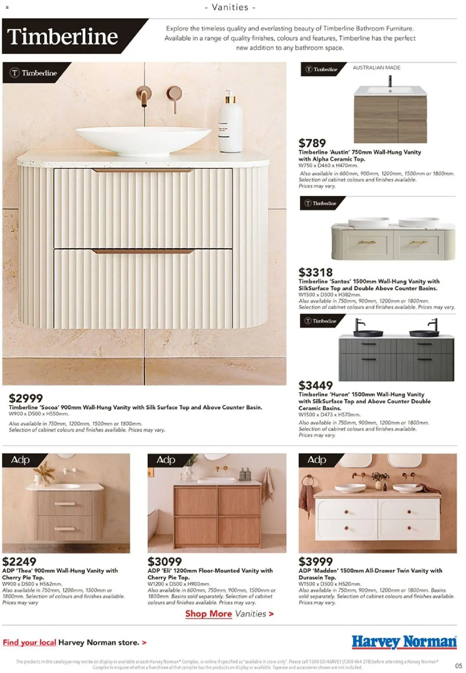 Harvey Norman catalogue - valid from 16/07/2026 | Page: 5 | Products: Cabinet, Accessories, Bathroom