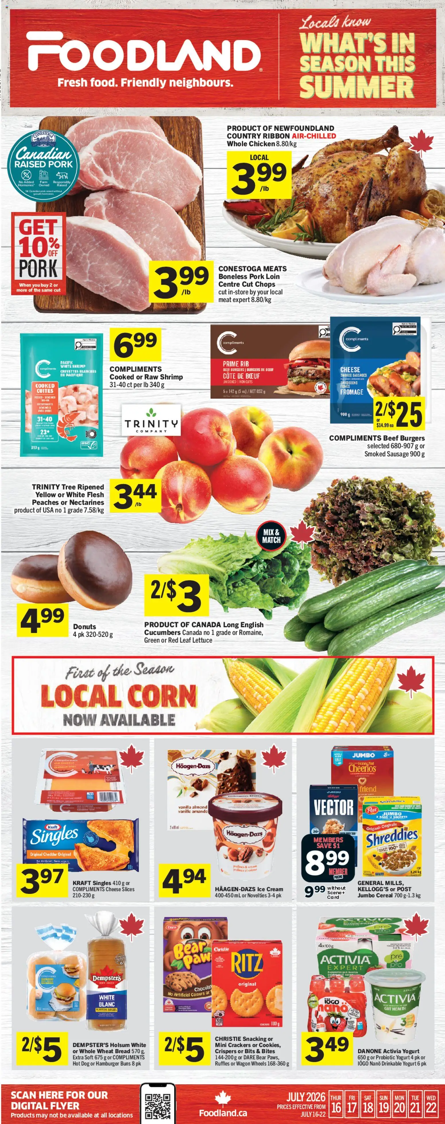 Foodland flyer valid from Jul 16, 2026 | Page: 1