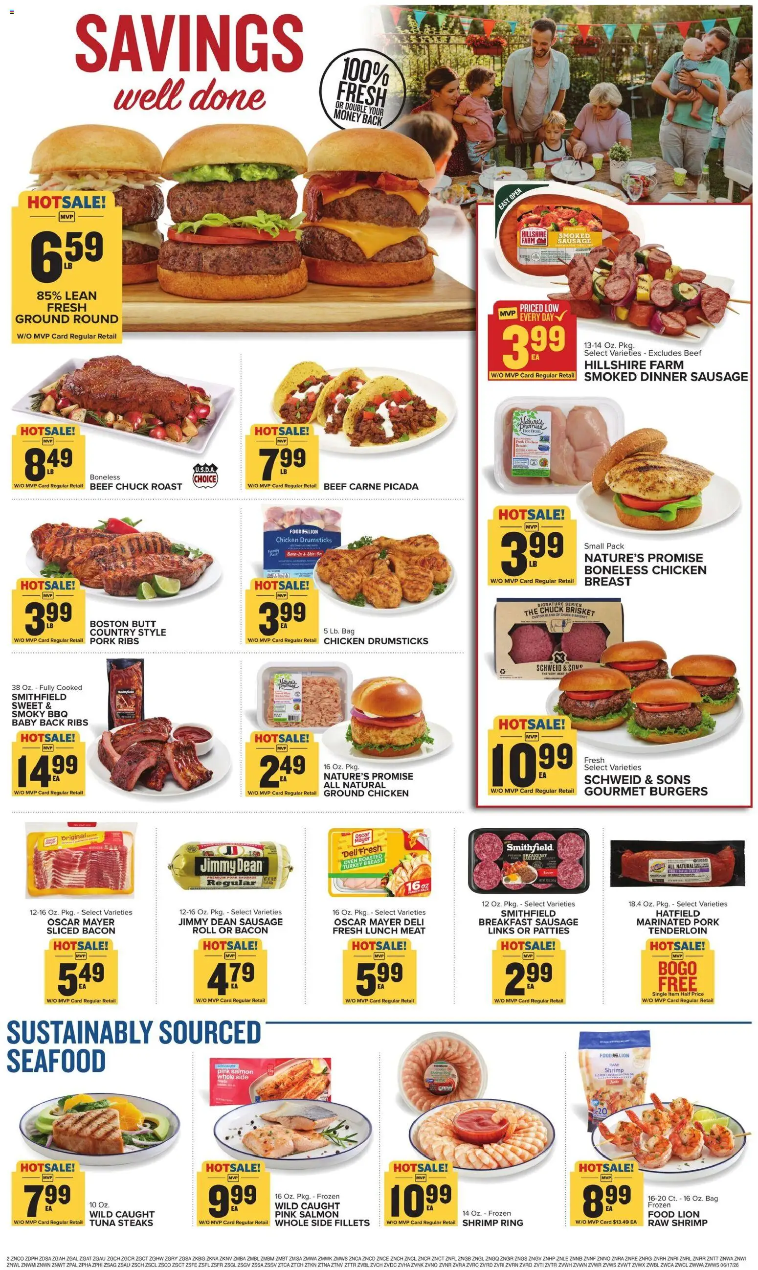 Food Lion Weekly Ad - valid from 17.06.2026 | Page: 4 | Products: Ring, Pork, Beef, Bag