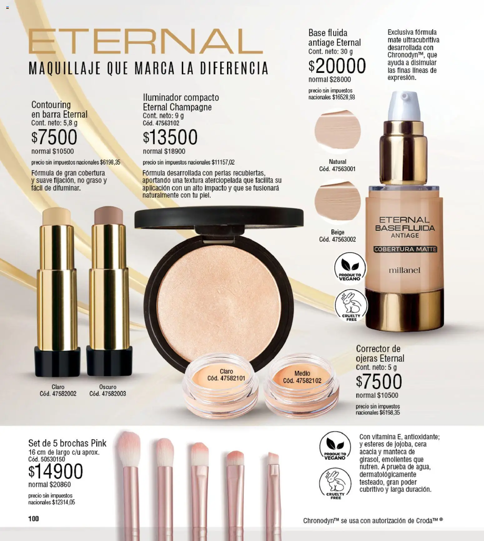 Millanel - Catálogo │ válido desde el 20/07/2026 | Página: 124 | Productos: Maquillaje, Iluminador, Corrector de ojeras, Manteca