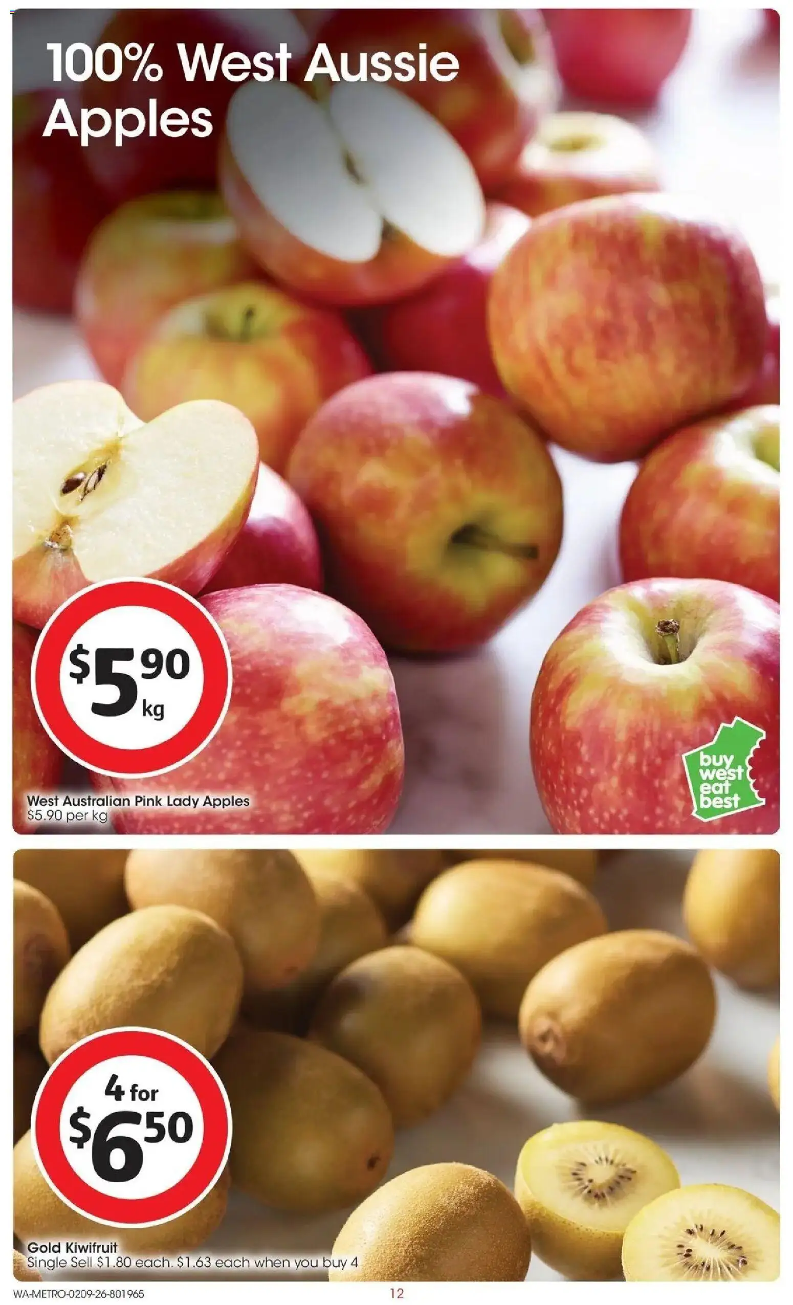 Coles catalogue - valid from 02/09/2026 | Page: 12 | Products: Apples, Kiwifruit