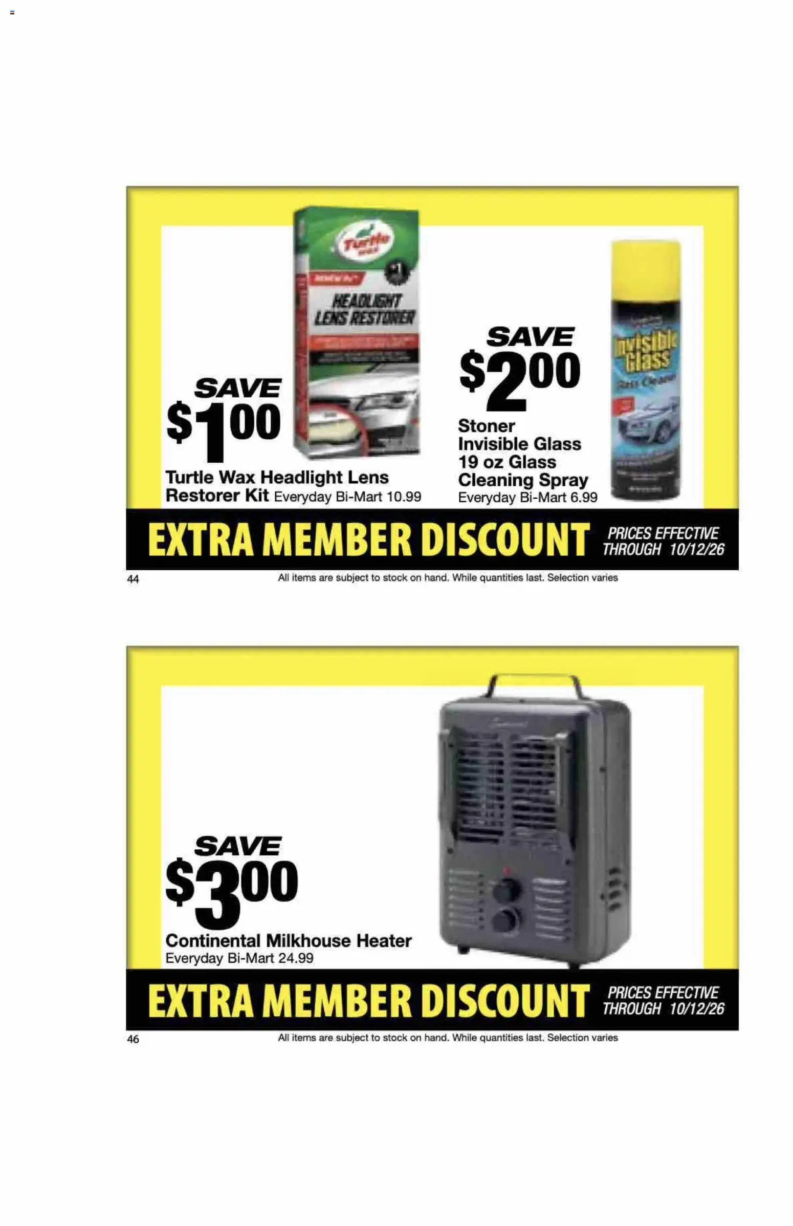 Bi-Mart Extra Member Discount Book - valid from 09/28/2026 | Page: 24 | Products: Headlight