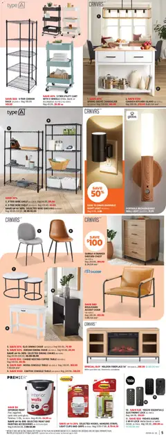Preview of Canadian Tire flyer - Fall inspirations from shop Canadian Tire valid from Sep 24, 2026 | Page: 5 | Products: Dresser, Coffee table, Chair, Chairs