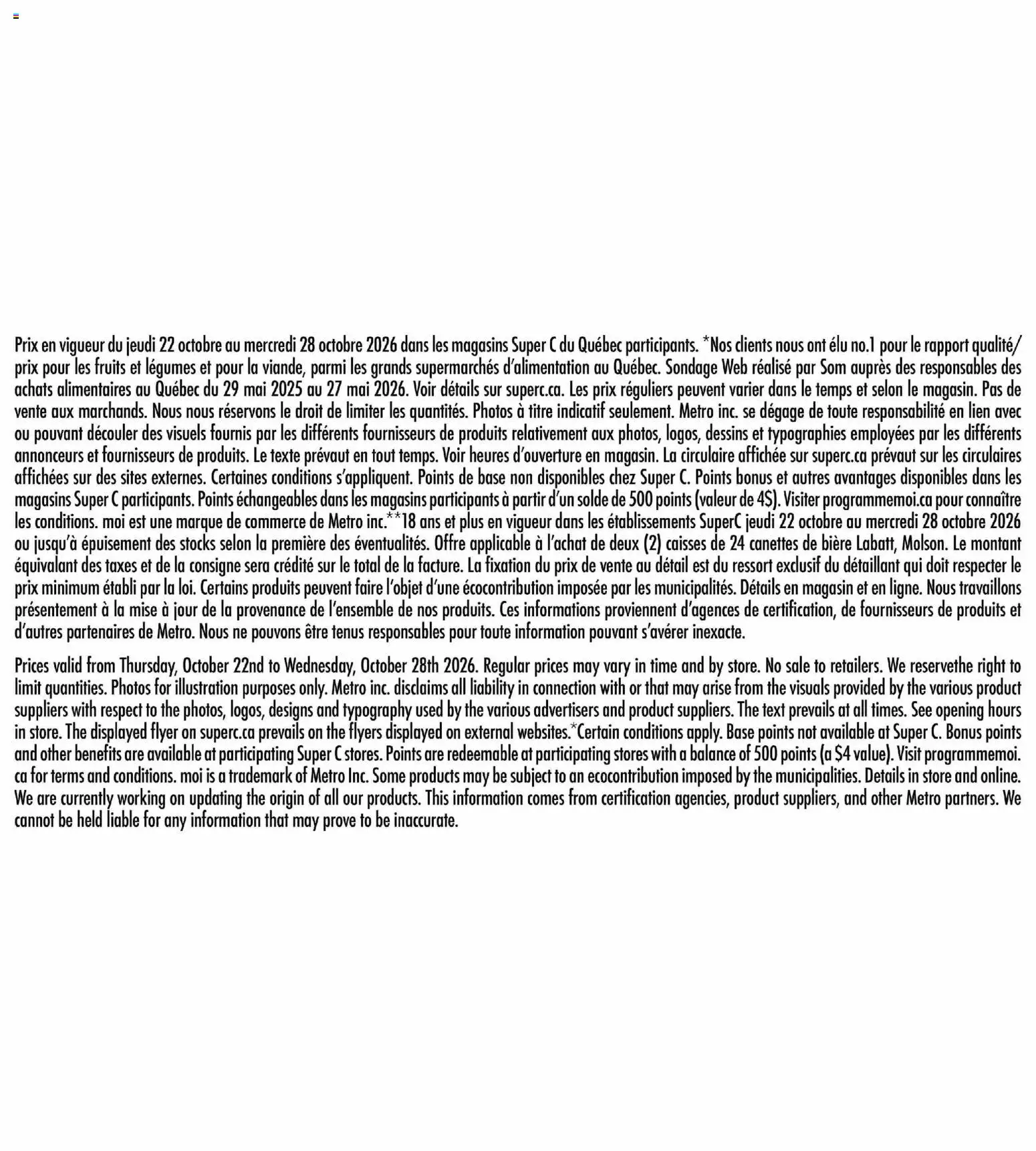 Super C flyer valid from Oct 22, 2026 | Page: 18