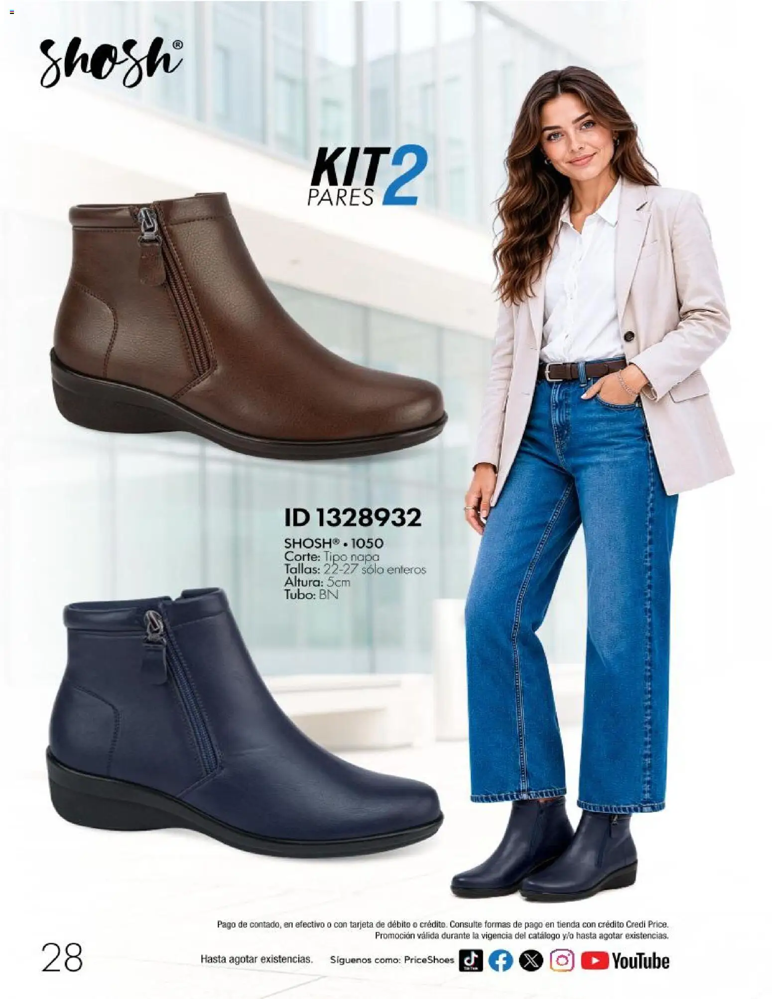 Nuevas ofertas de Price Shoes válidas en toda la República Mexicana desde el 28/10/2026. ¡Encuentra las mejores ofertas en Price Shoes catálogo 10 pagos sin intereses! | Página: 28