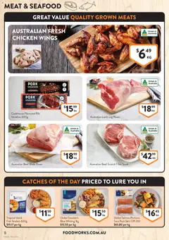 Preview of Foodworks catalogue - valid from 17.06.2026 | Page: 8 | Products: Beef, Meat, Steak, Salmon