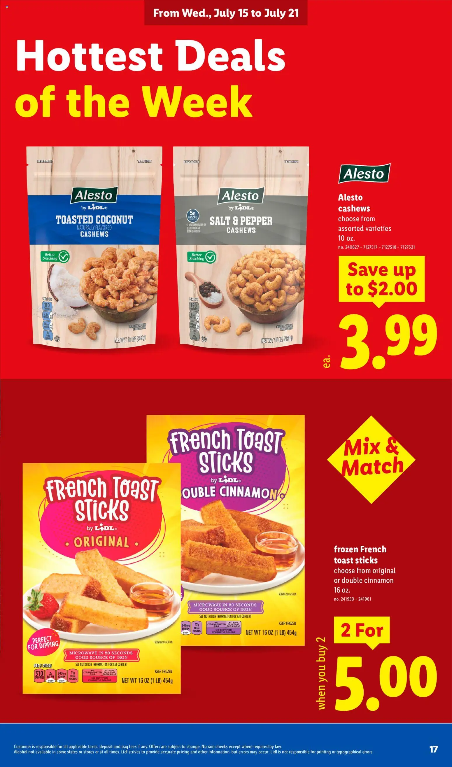Lidl Weekly Ad - valid from 07/15/2026 | Page: 17 | Products: Corn, Microwave, Pepper, Iron