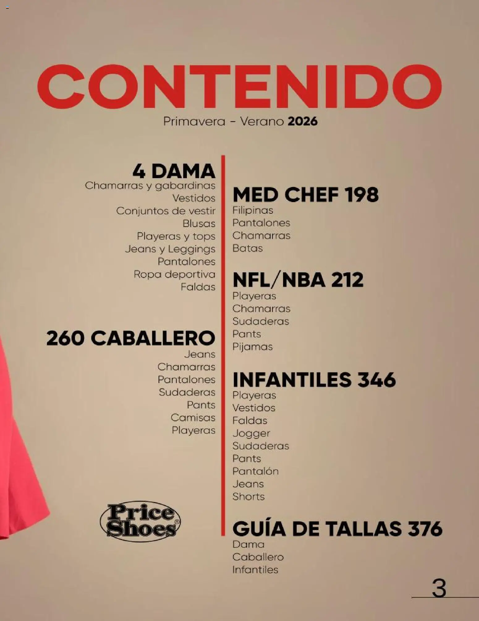 Nuevas ofertas de Price Shoes válidas en toda la República Mexicana desde el 16.06.2026. ¡Encuentra las mejores ofertas en Price Shoes catálogo Cierre de temporada! | Página: 3 | Productos: Faldas, Pantalones, Ropa, Pants