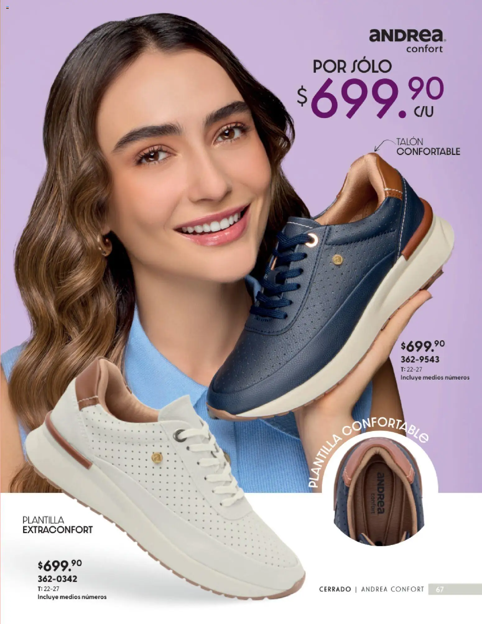 Nuevas ofertas de Andrea válidas en toda la República Mexicana desde el 23/08/2026. ¡Encuentra las mejores ofertas en Andrea catálogo Calzado Confort! | Página: 67