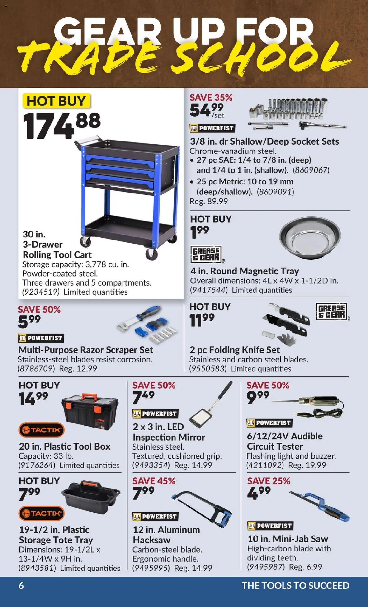 Princess Auto flyer valid from Aug 11, 2026 | Page: 13 | Products: PC, Socket, Box, Mirror