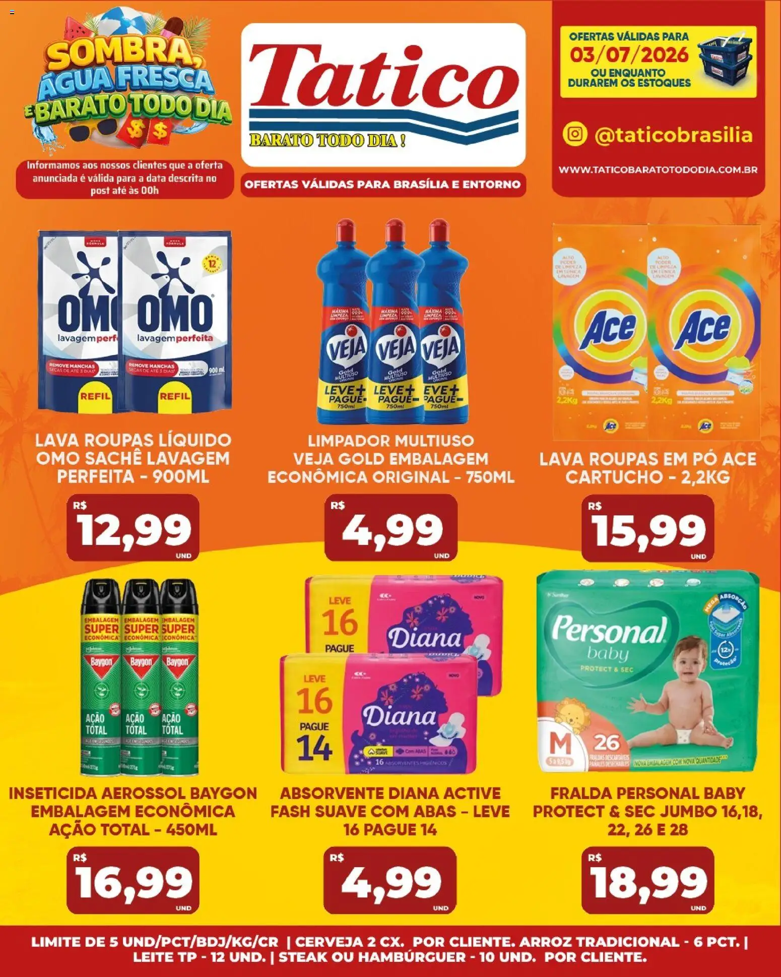 Tatico Folheto - válido de 03/07/2026 | Página: 20 | Produtos: Pó, Arroz, Roupas, Inseticida