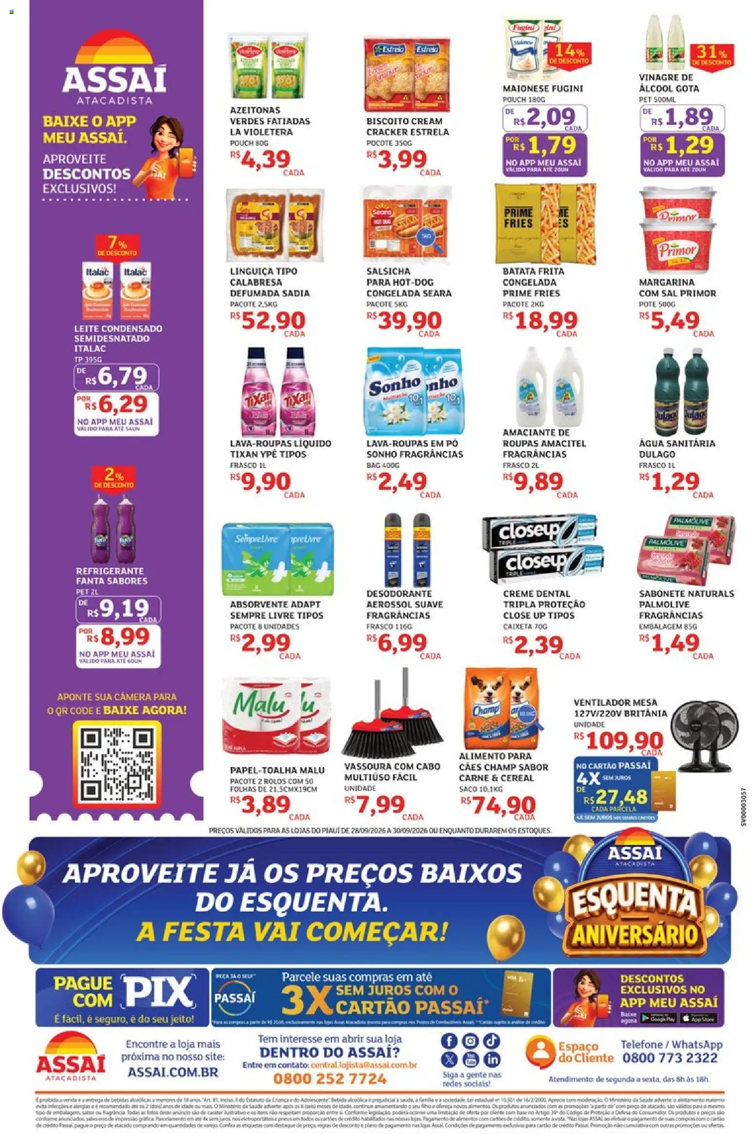 Assaí Atacadista Folheto - válido de 28/09/2026 | Página: 2 | Produtos: Papel toalha, Azeitonas, Sonho, Maionese