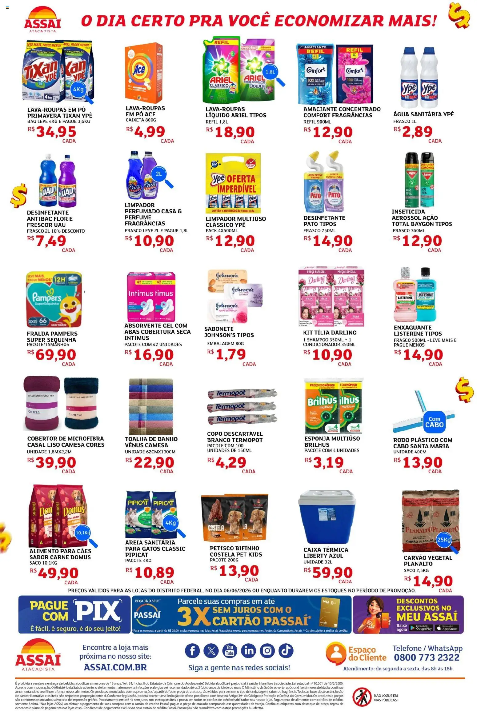 Assaí Atacadista Folheto - válido de 06.06.2026 | Página: 4 | Produtos: Perfume, Sabonete, Amaciante, Desinfetante