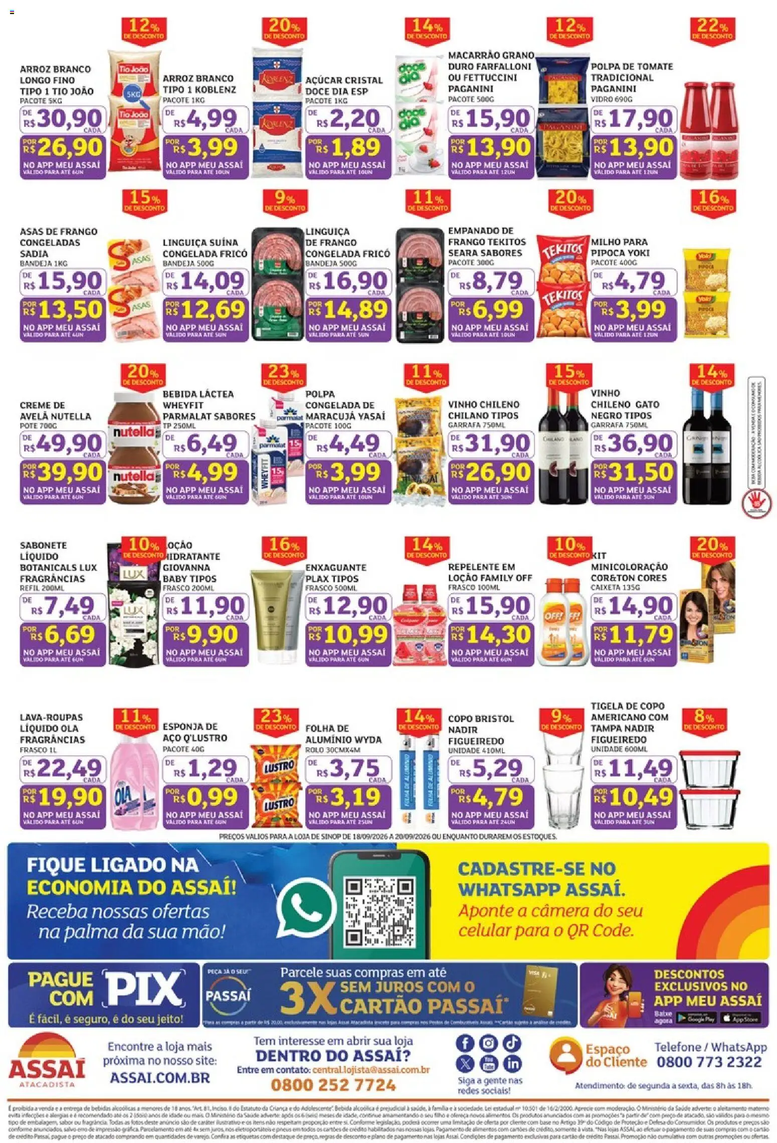 Assaí Atacadista Folheto - válido de 18/09/2026 | Página: 4 | Produtos: Vinho, Repelente, Doce, Romã