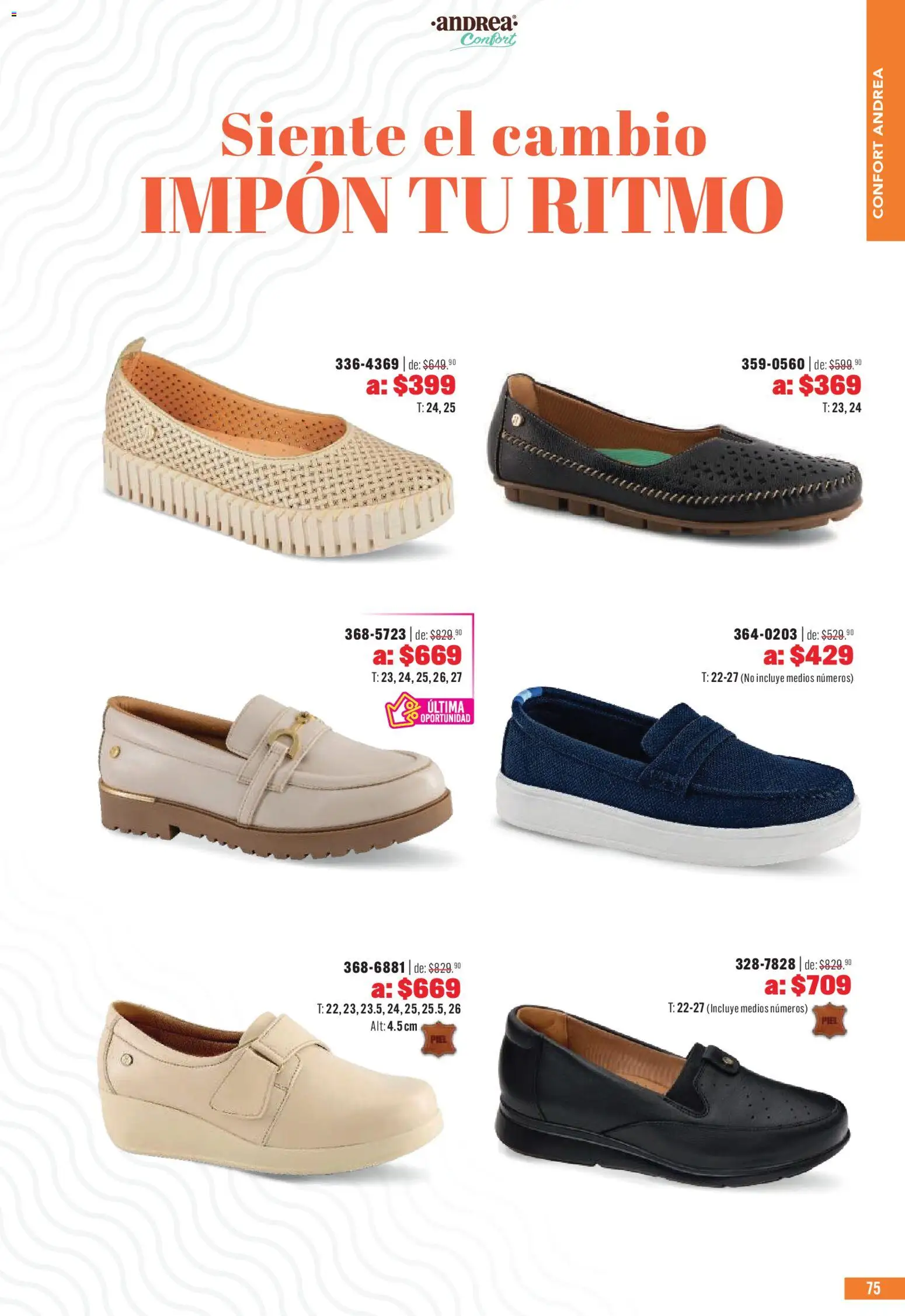 Nuevas ofertas de Andrea válidas en toda la República Mexicana desde el 03.05.2026. ¡Encuentra las mejores ofertas en Andrea catálogo Outlet! | Página: 75