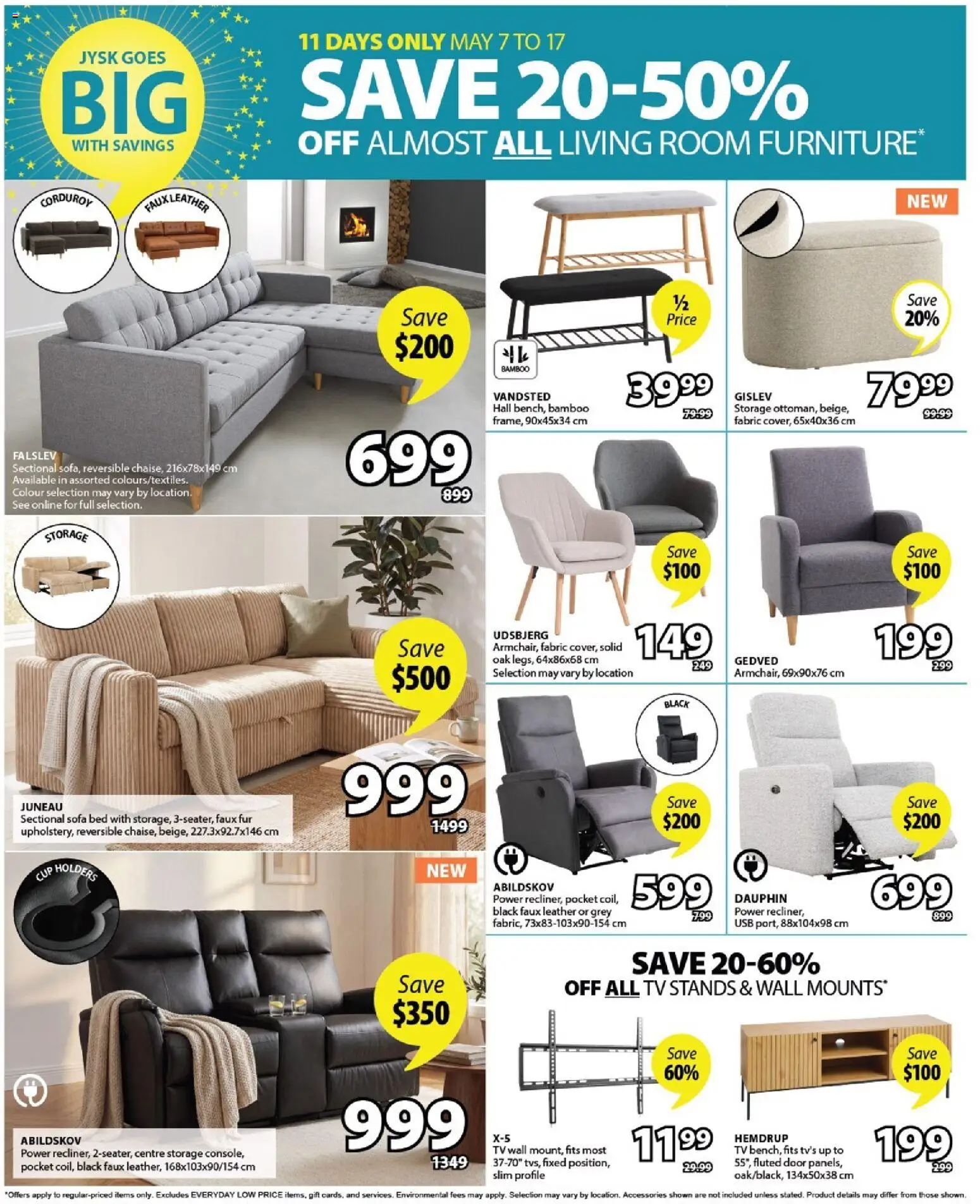 JYSK flyer valid from 07.05.2026 | Page: 12 | Products: Tv, Bed, Sofa