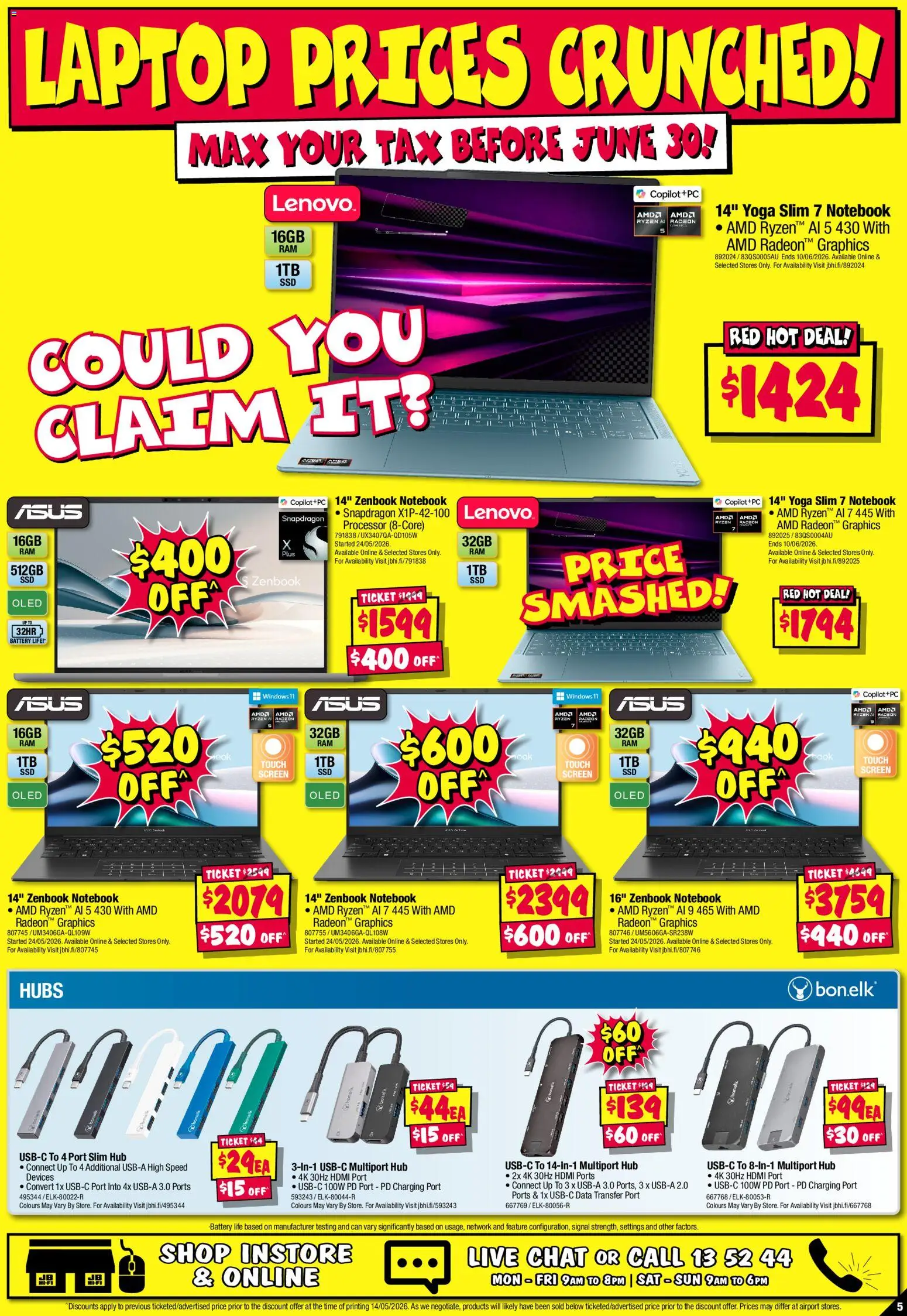 JB Hi-Fi catalogue - valid from 28.05.2026 | Page: 5 | Products: Battery, Notebook, Laptop, Screen