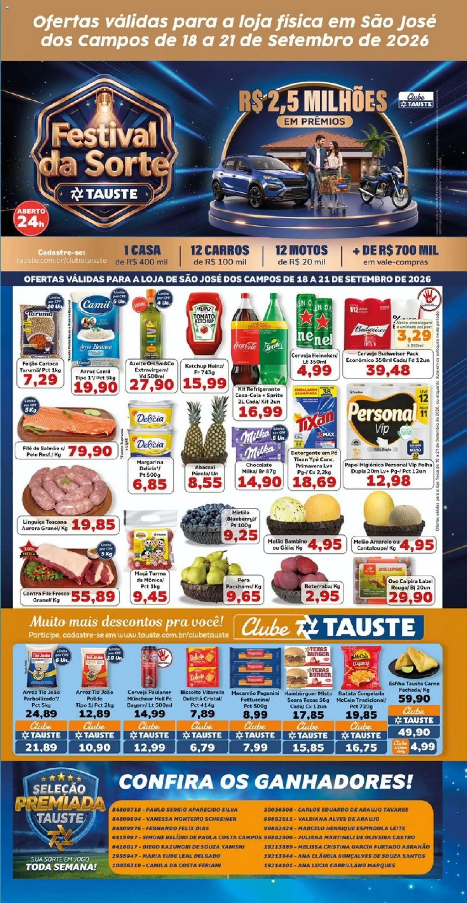 Tauste Folheto - válido de 18/09/2026 | Página: 2 | Produtos: Feijão, Biscoito, Heineken, Pá