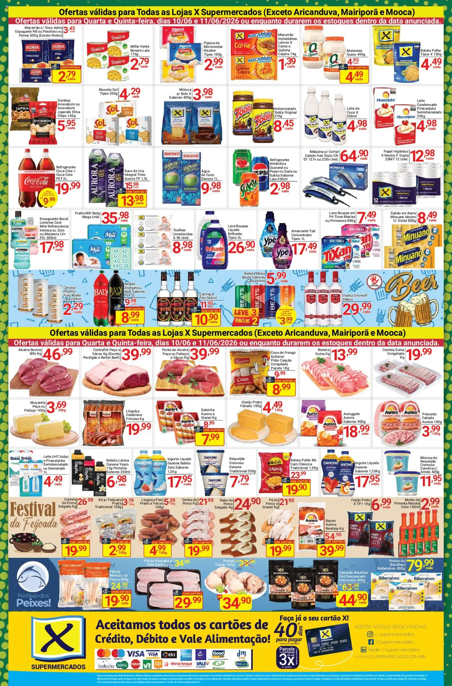 X Supermercados Folheto - válido de 10.06.2026 | Página: 2 | Produtos: Coco, Alcatra, Macarrão, Refrigerante