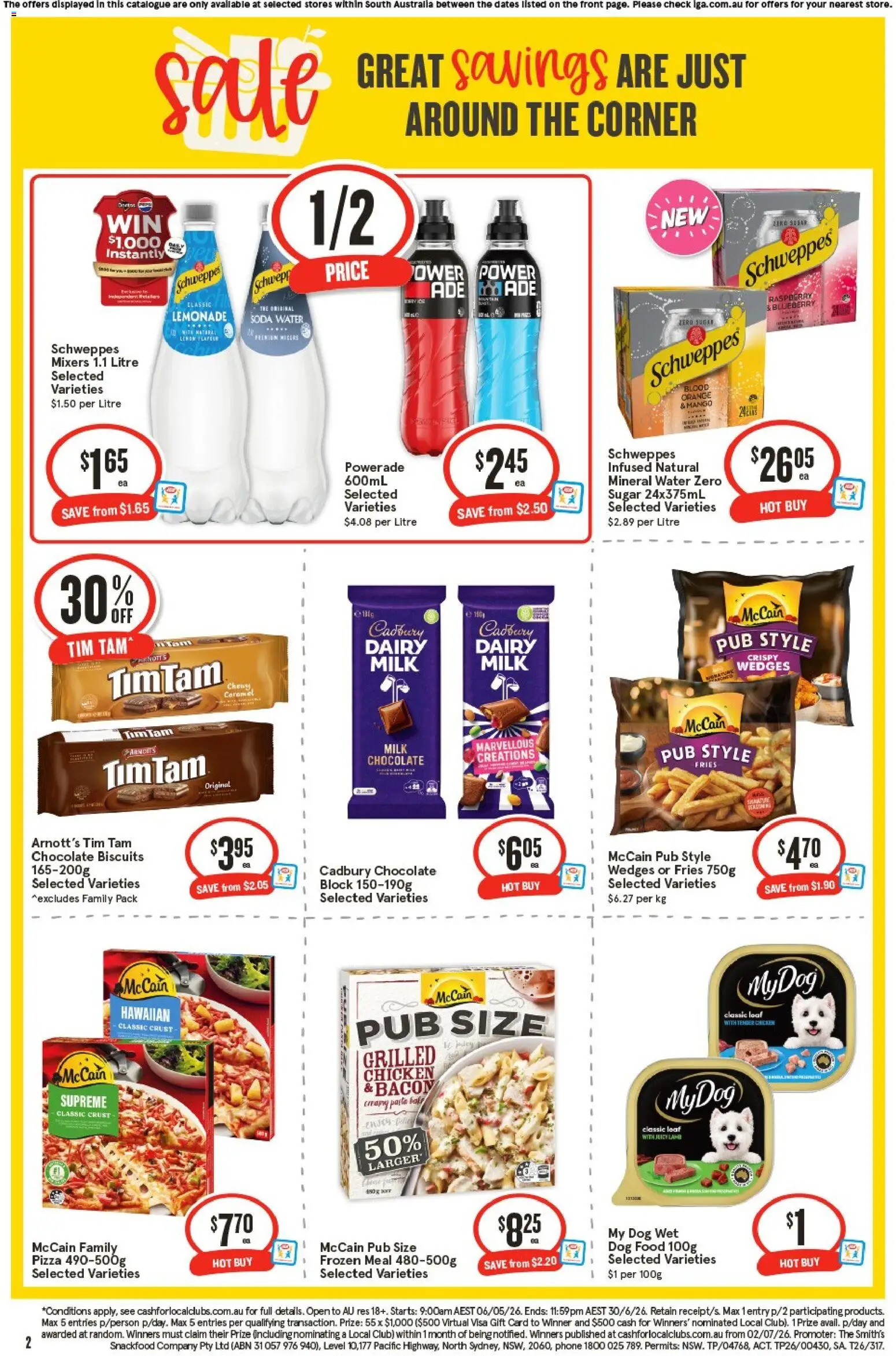 IGA catalogue - valid from 03.06.2026 | Page: 3 | Products: Chocolate, Dog food, Sugar, Raspberry