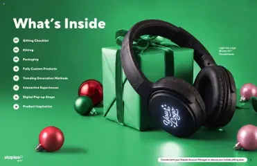 Preview of Staples flyer - Holiday idea book from shop Staples valid from Sep 10, 2026 | Page: 2 | Products: Headphones, Decoration