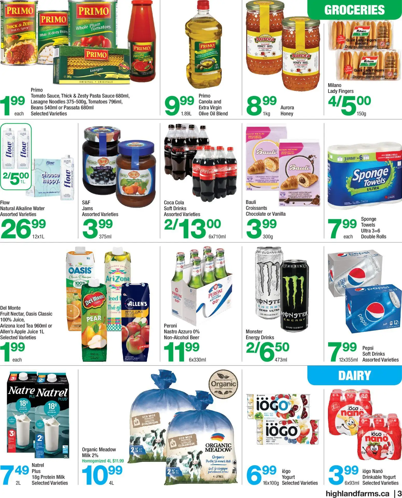 Highland Farms flyer valid from Sep 10, 2026 | Page: 3 | Products: Tomato, Yogurt, Beer, Tomatoes
