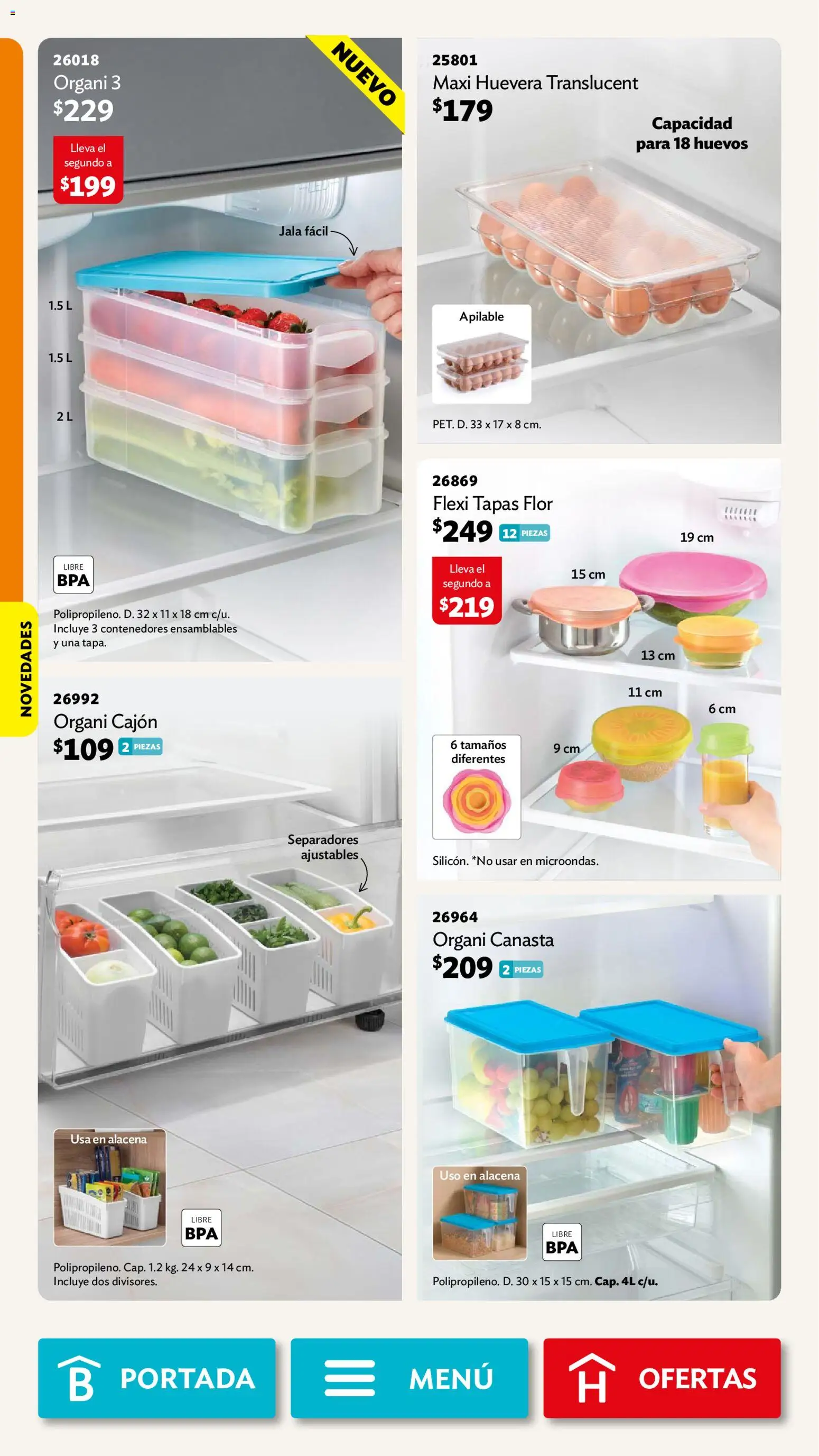 Nuevas ofertas de Betterware válidas en toda la República Mexicana desde el 31/08/2026. ¡Encuentra las mejores ofertas en Betterware campaña 9 2026! | Página: 40 | Productos: Huevos, Alacena, Canasta