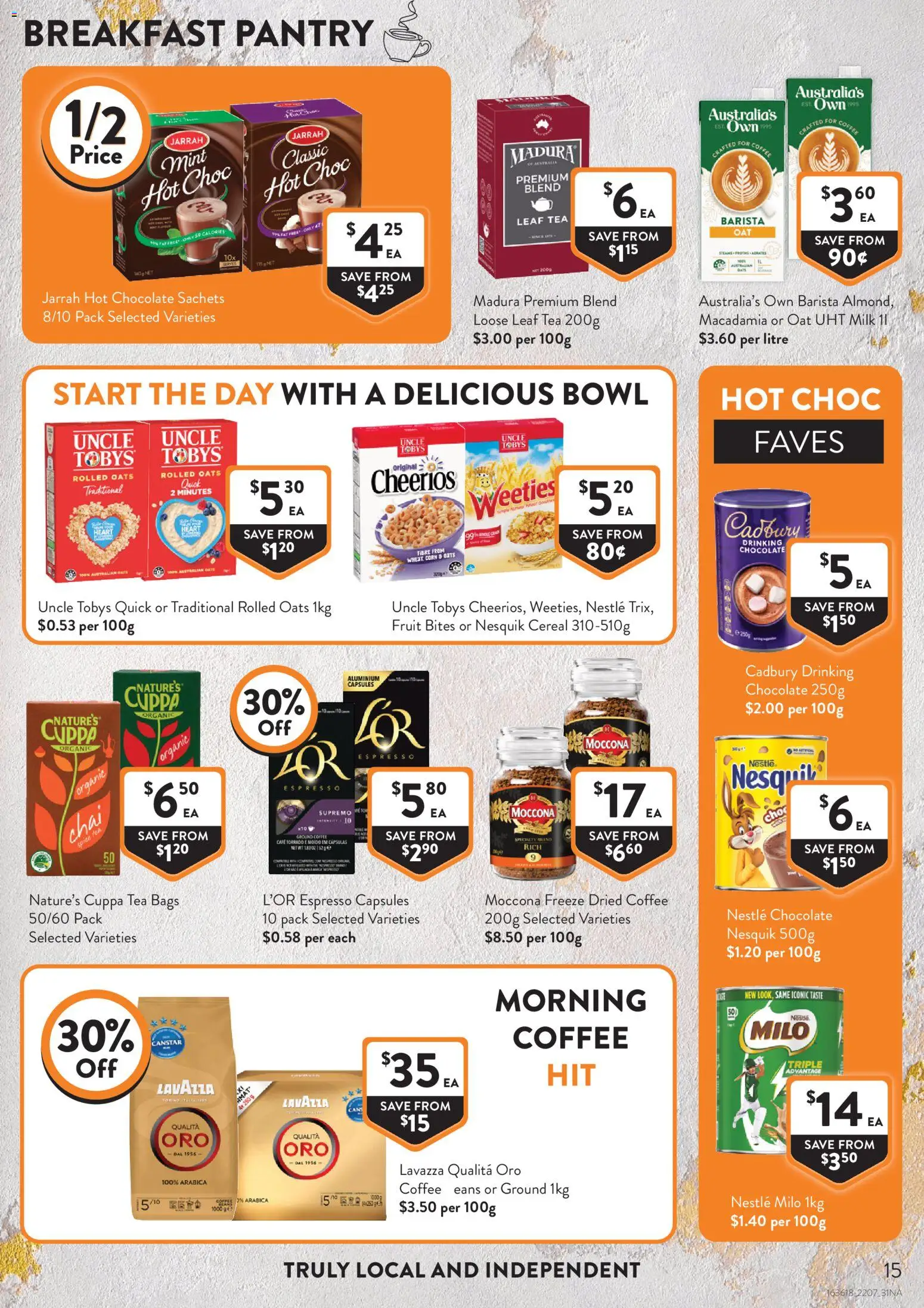 Foodworks catalogue - valid from 22/07/2026 | Page: 15 | Products: Gate, Tea, Cereal, Moccona